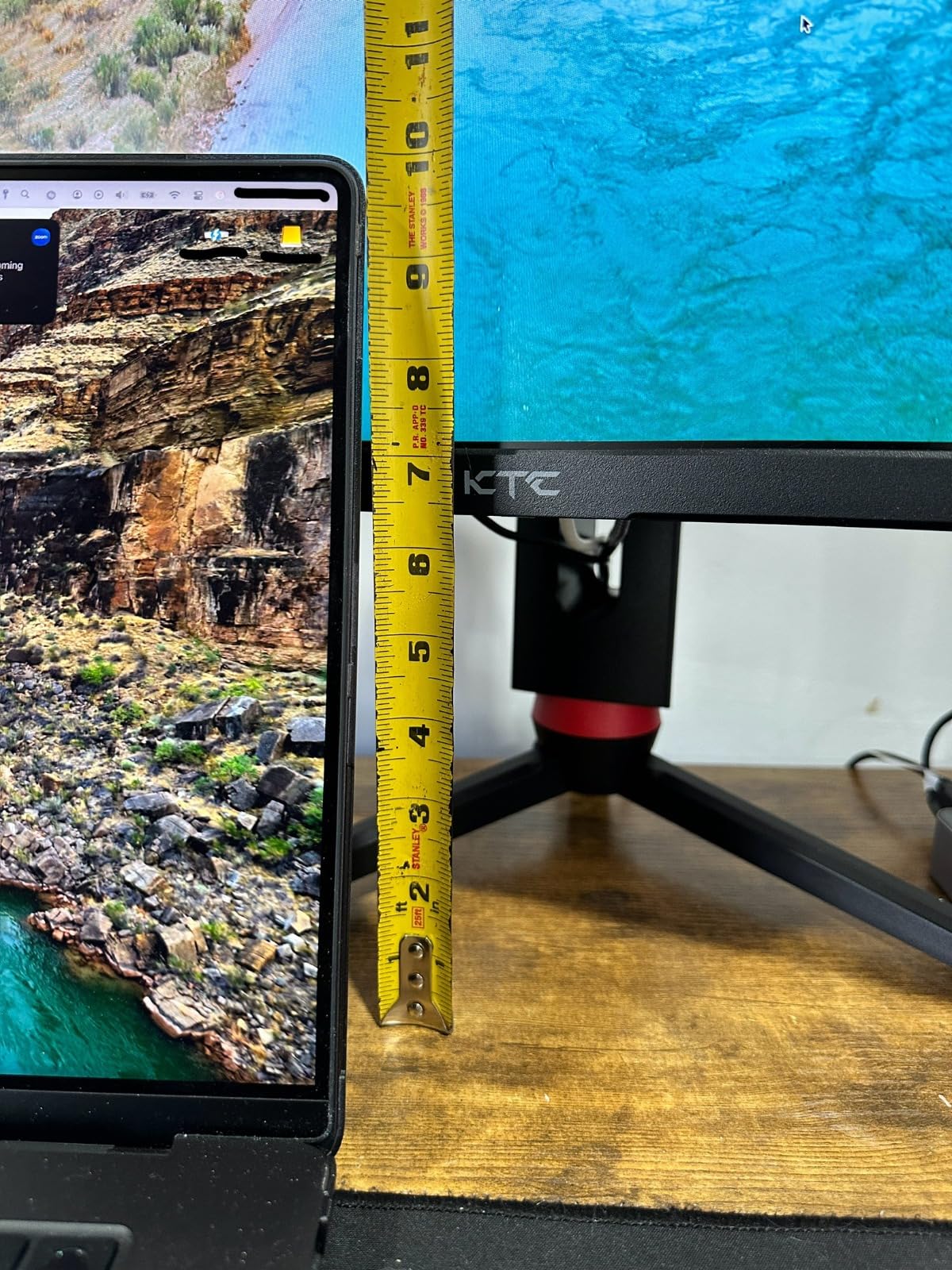 KTC 24 Inch Gaming Monitor 180Hz - 2K 1440P Computer Monitors, Fast IPS Monitor with HDR 400, Adaptive Sync, Up to 185Hz, HDMI 2.0 & Display Port 1.4, Height Adjustable, Vesa Mount, H24T7 - Customer Photo 4