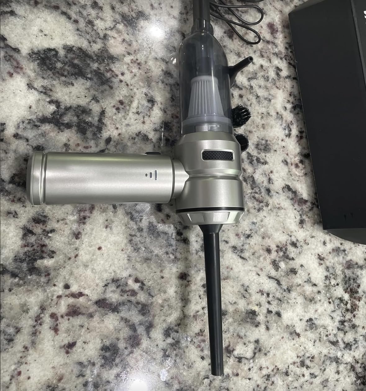 Car Vacuum,3 Suction Modes,Portable Mini Cordless Cleaner with 24000pa Suction Power,Type-C Charge,Handheld Vacuum for Home,Car, Office Desk, Keyboards(Light Silver) Customer Review Car Vacuum,3 Suction Modes,Portable Mini Cordless Cleaner with 24000pa Suction Power,Type-C Charge,Handheld Vacuum for Home,Car, Office Desk, Keyboards(Light Silver) - Customer Photo 3