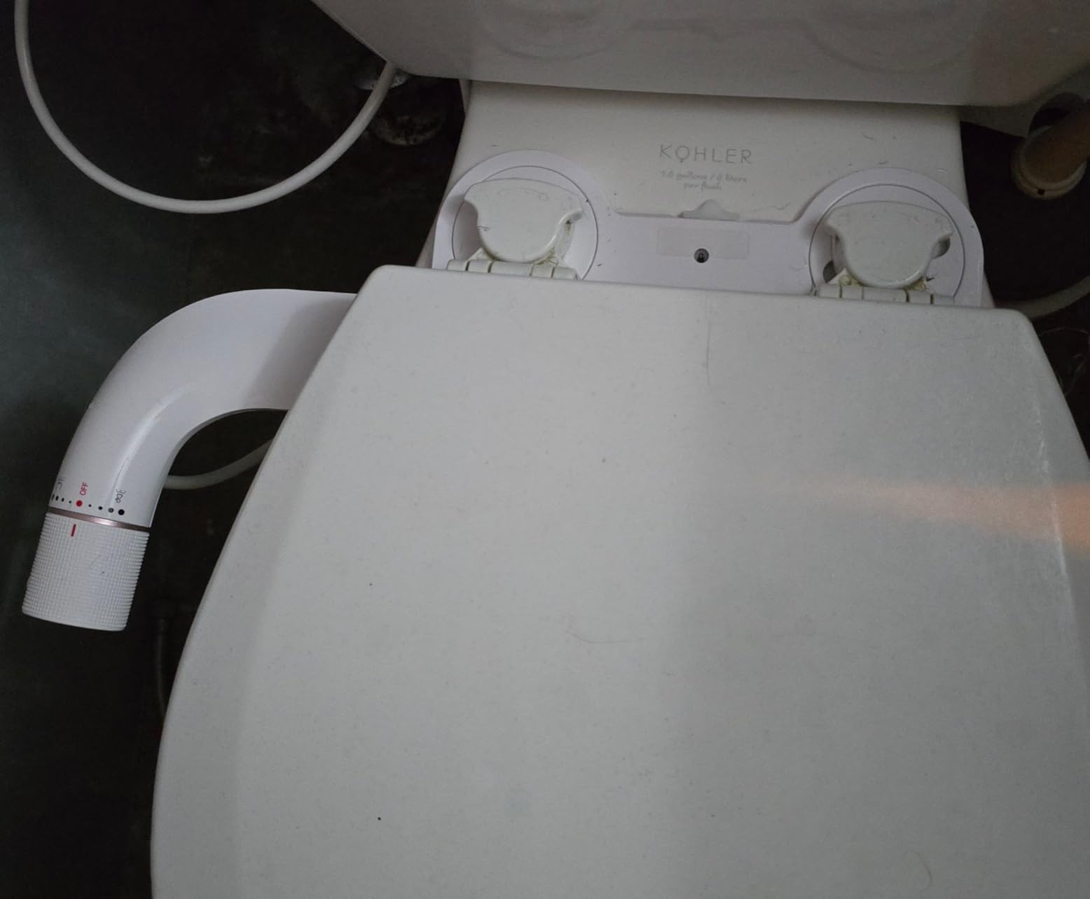 Ultra-Slim Bidet Attachment for Toilet Easy to install - Dual Nozzle (Frontal & Rear Wash) with Adjustable Cold Water Pressure - Fresh Cleanliness Home Gifts for Women (black) - Customer Photo 1