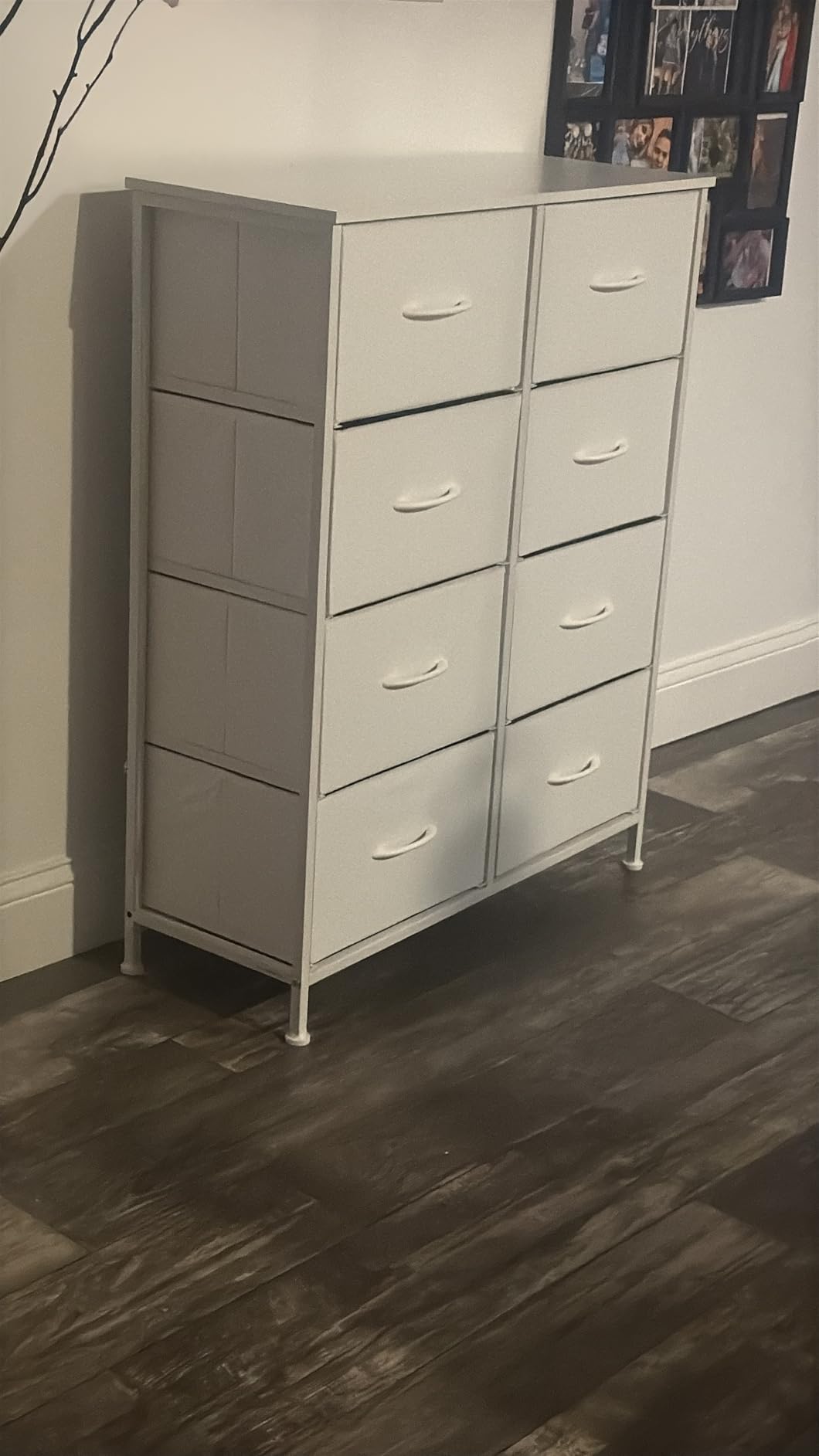 SONGMICS Dresser for Bedroom, Chest of Drawers, Steel, MDF, 9 Non-Woven Fabric Drawers, Storage Organizer Unit, Closet, Entryway, Ink Black and Ebony Black LGS324B01S - Customer Photo 1