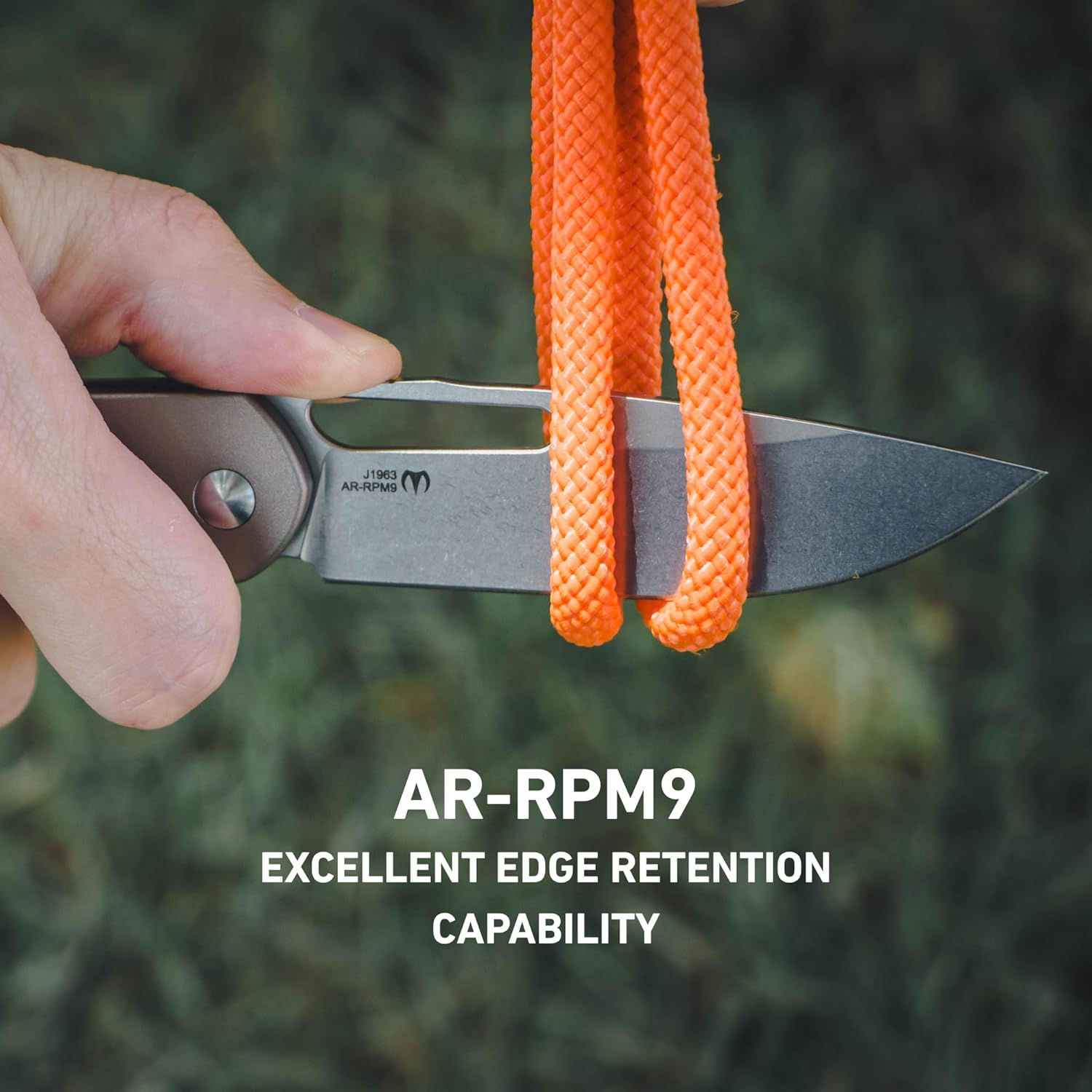 CJRB Droma Folding Pocket Knife, 3.33'' AR-RPM9 Steel Blade Aluminum G10 Handle EDC Knife, Folding Knife with Pocket Clip, Gift for Men Women Camping Survival Hiking, Champagne (J1963) - Customer Photo 3