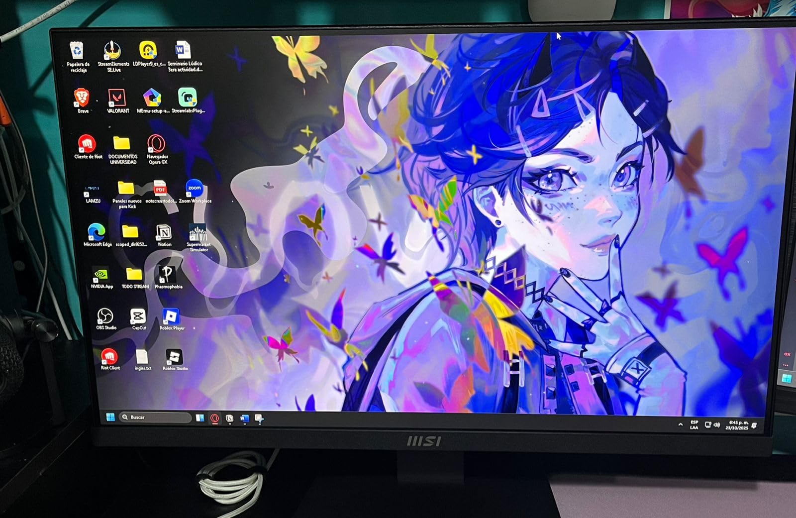 MSI PRO MP243L E14 24-inch IPS 1920 x 1080 (FHD) Gaming Office Monitor, 144Hz, Adaptive-Synch, HDR Ready, HDMI, VGA Port,VESA Mountable, Tilt, 4-Side Slim Bezel,1ms, Black - Customer Photo 1