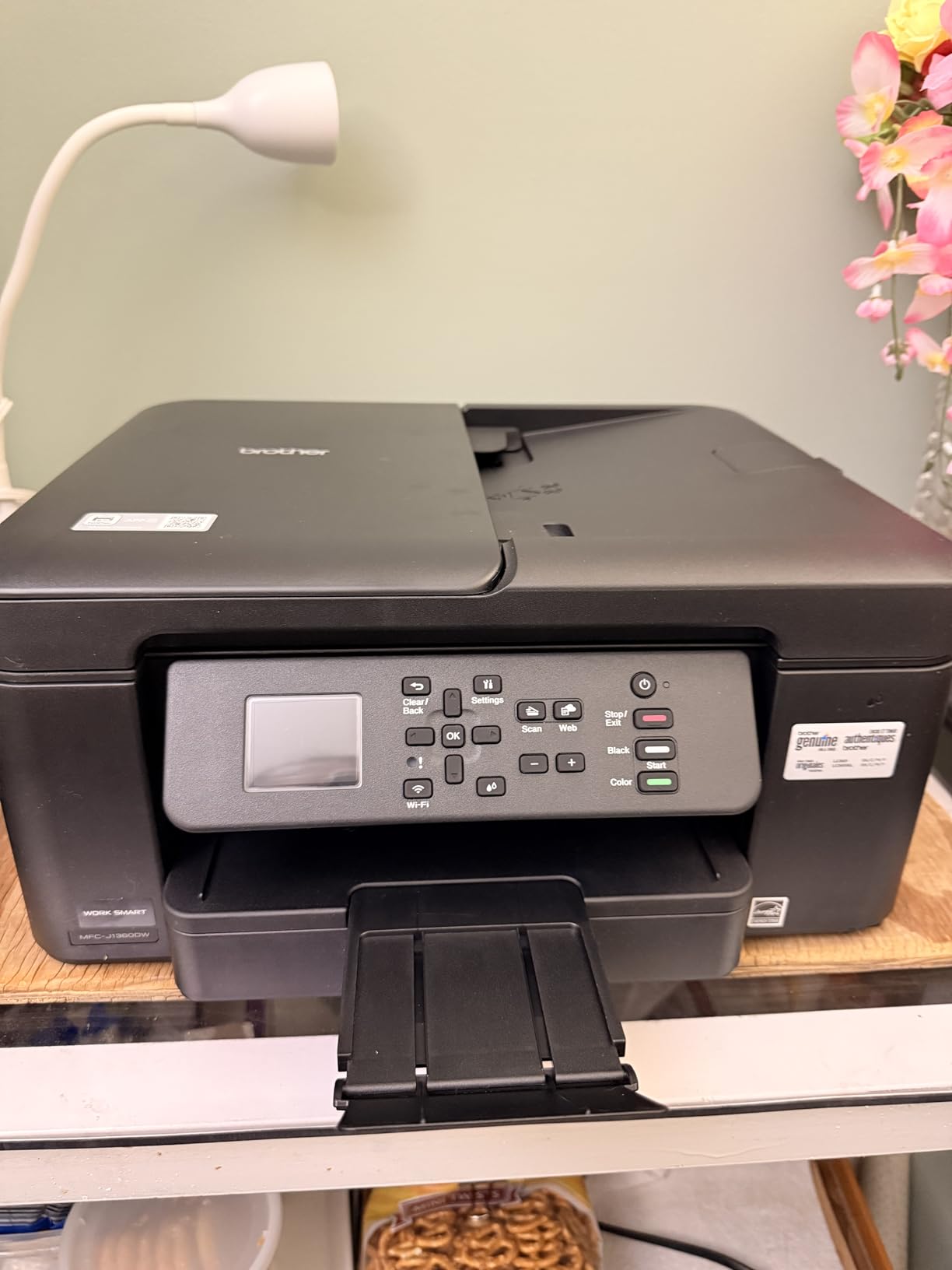 Brother Work Smart 1360 Wireless Color Inkjet All-in-One Printer with Automatic Duplex Printing and 1.8