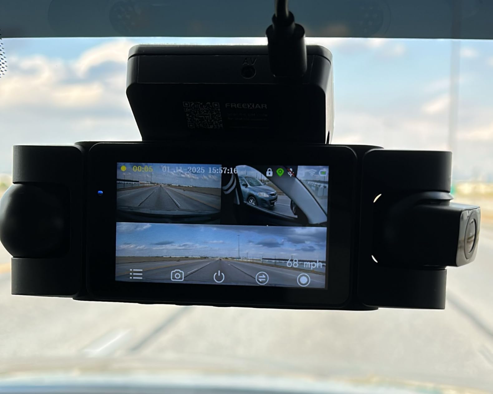 4K 360° Dash Cam, 4-Channel Dash Camera for Cars, Full Coverage Front Rear Left Right Inside with GPS, 5.8GHz Wi-Fi & App, Night Vision, Voice Control, 24H Parking Mode, 128GB Card Included Customer Review 4K 360° Dash Cam, 4-Channel Dash Camera for Cars, Full Coverage Front Rear Left Right Inside with GPS, 5.8GHz Wi-Fi & App, Night Vision, Voice Control, 24H Parking Mode, 128GB Card Included - Customer Photo 3