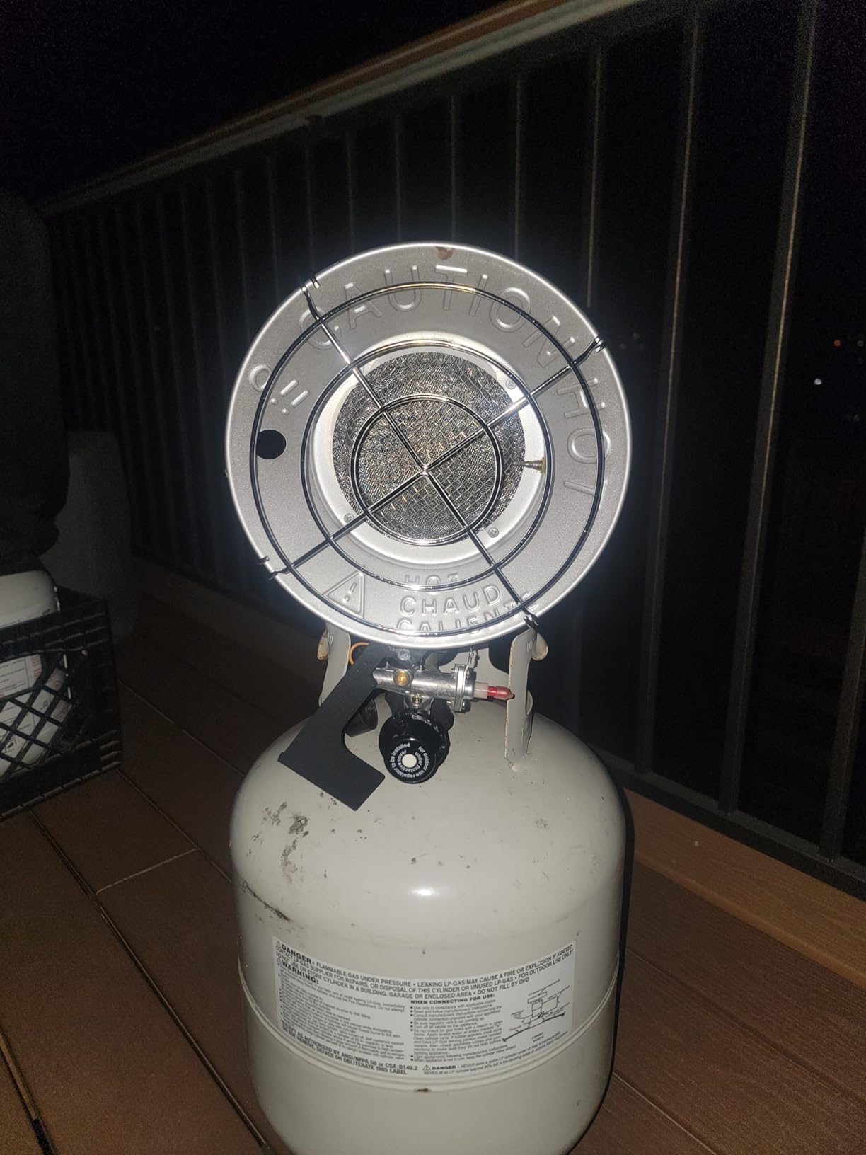 Buyplus Propane Heater 15,000BTU, Portable Outdoor Propane Heater with 3 Adjustable Modes & Safety Shut-off Valve, Single Tank Top Tent Heaters for Camping, Fishing, Outdoor Use, Red - Customer Photo 5