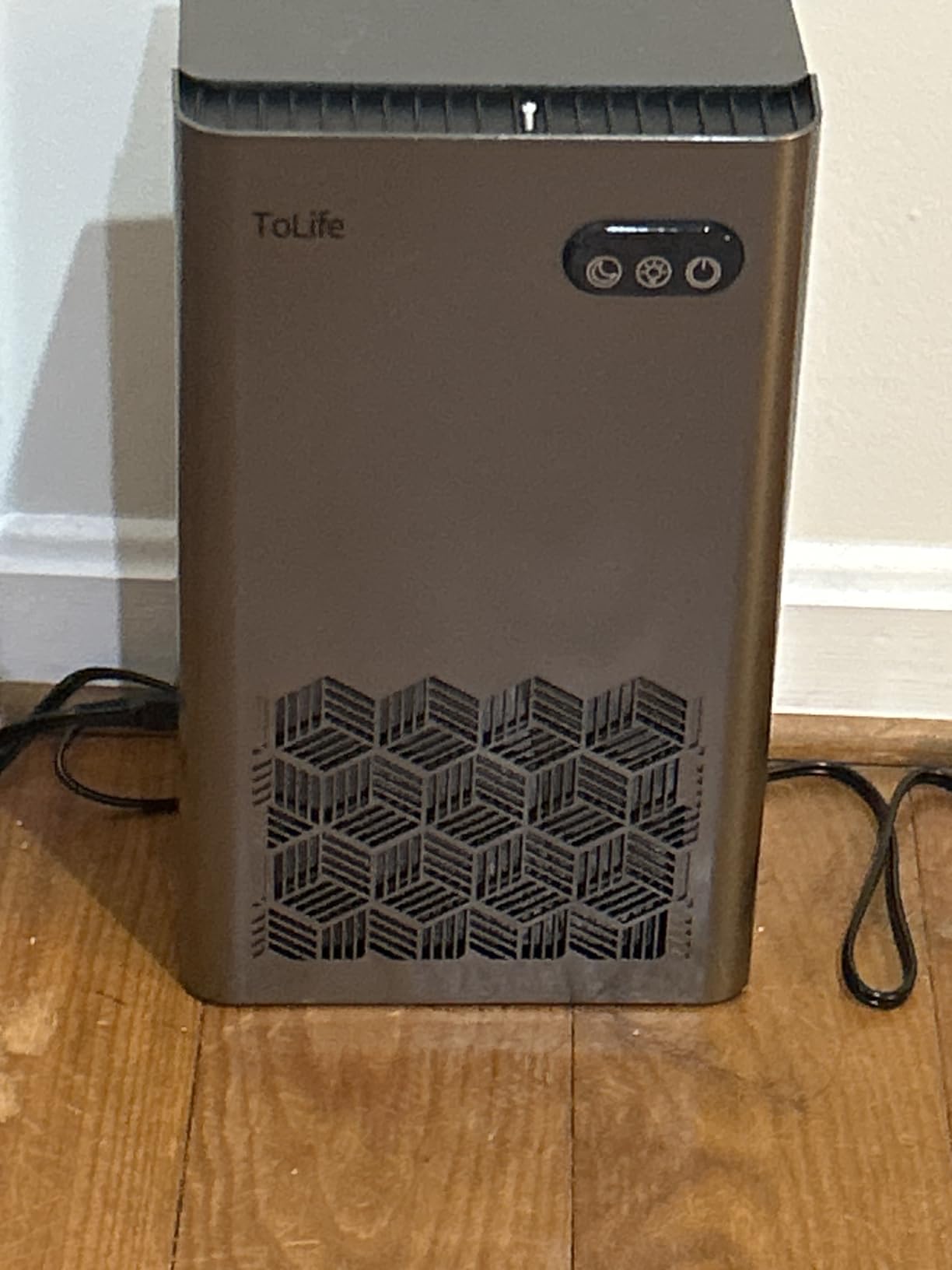 ToLife Dehumidifier for Home 95 OZ Water Tank, 1000 sq.ft Dehumidifiers for Basement Bedroom Bathroom with Auto Shut Off 7 Colors LED Light, Grey - Customer Photo 1