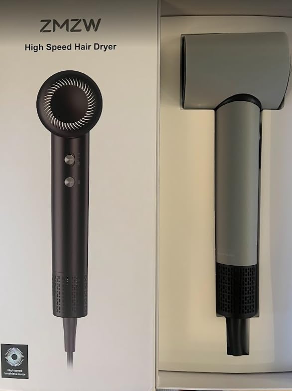 High Speed Hair Dryer 160000 RPM - Quiet Ionic Blow Dryer with Magnetic Diffuser and Concentrator, 500 Million Negative Ions, Lightweight, Thermo-Control, Fast Drying for Home Travel Salon - Customer Photo 1