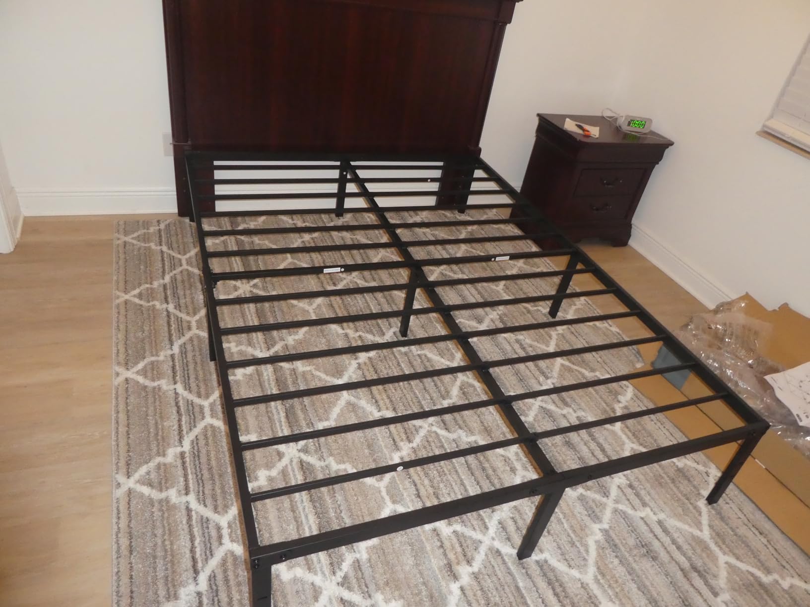 Sweetcrispy Queen Bed Frame - Heavy Duty Metal Platform Bed Frames Queen Size with Storage Space Under Frame, No Box Spring Needed, 14 Inches, Sturdy Steel Slat Support - Customer Photo 1