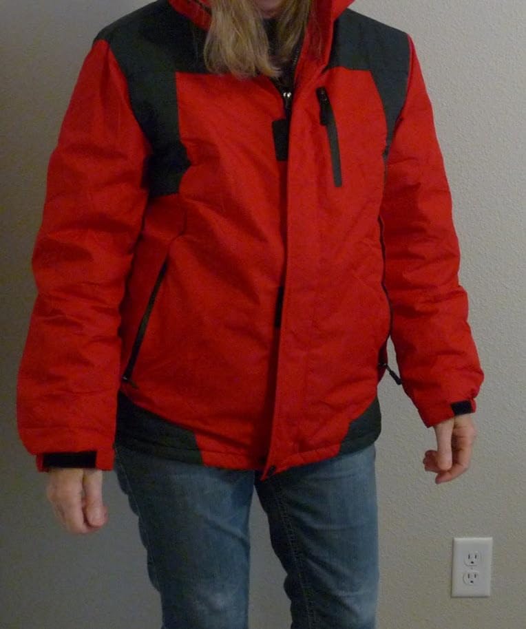 Zoofly Men's Mountain Ski Jacket Waterproof Fleece Liner Snow Coat Warm Winter Windproof Hooded Raincoat - Customer Photo 1