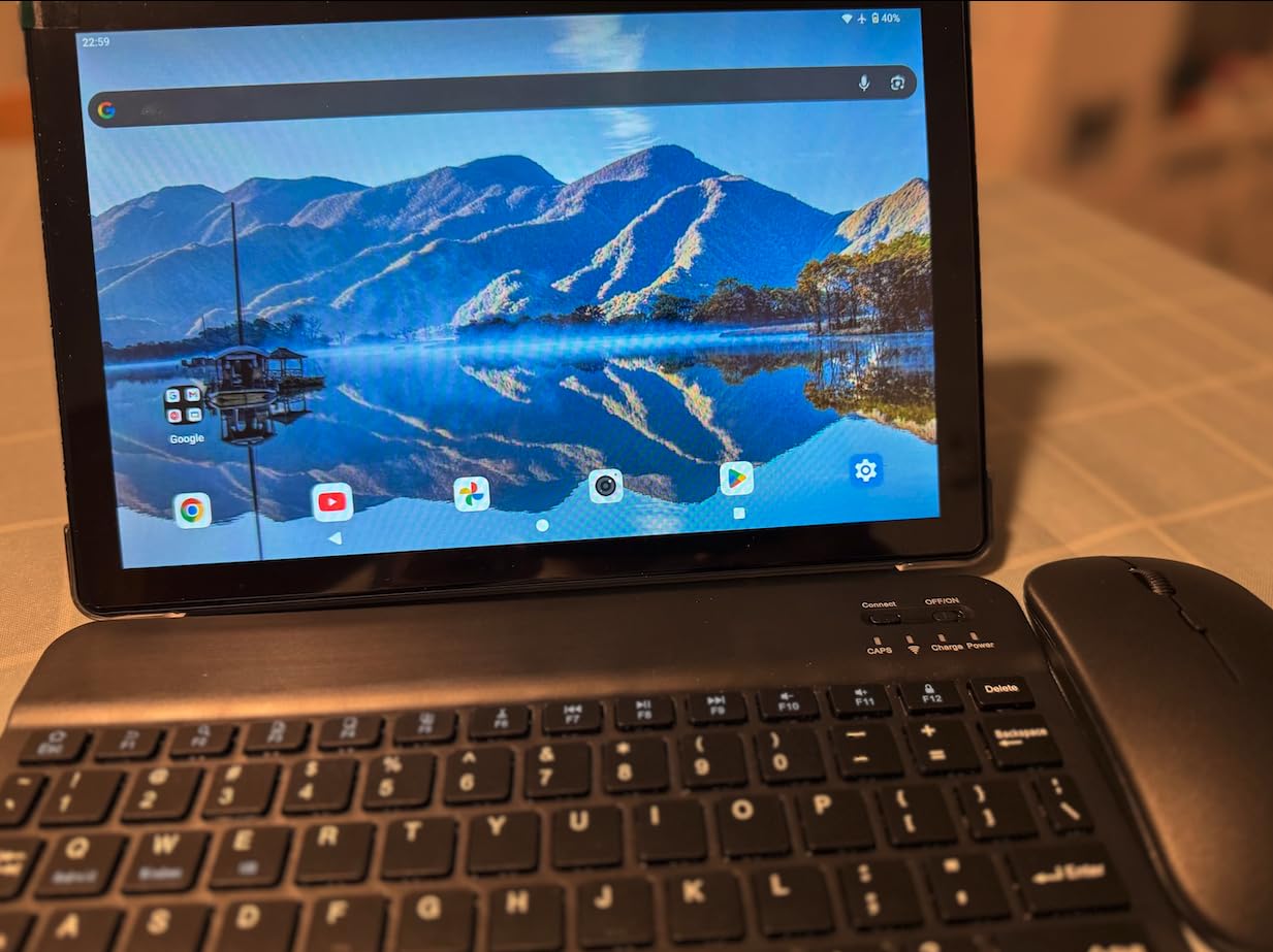 2025 Latest Tablet 10 inch Android 15 Tablets with Keyboard, 30GB RAM 64GB ROM 2.0GHz Octa-Core, Dual Camera, 1TB Expand, Widevine L1, 5G WiFi, BT 5.0, 2 in 1 Tableta PC (Black) - Customer Photo 1