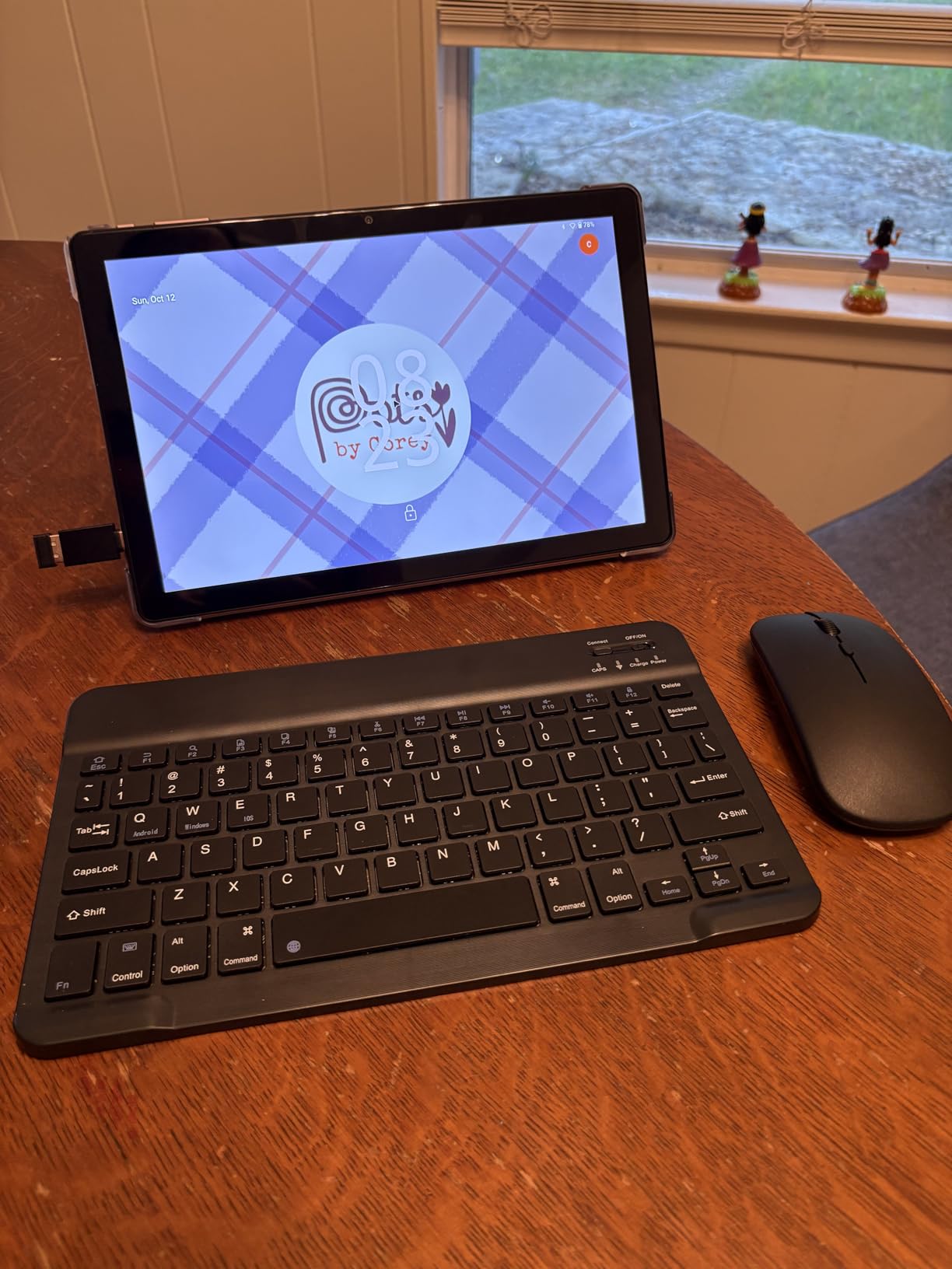 2025 Latest Tablet 10 inch Android 15 Tablets with Keyboard, 30GB RAM 64GB ROM 2.0GHz Octa-Core, Dual Camera, 1TB Expand, Widevine L1, 5G WiFi, BT 5.0, 2 in 1 Tableta PC (Black) - Customer Photo 2