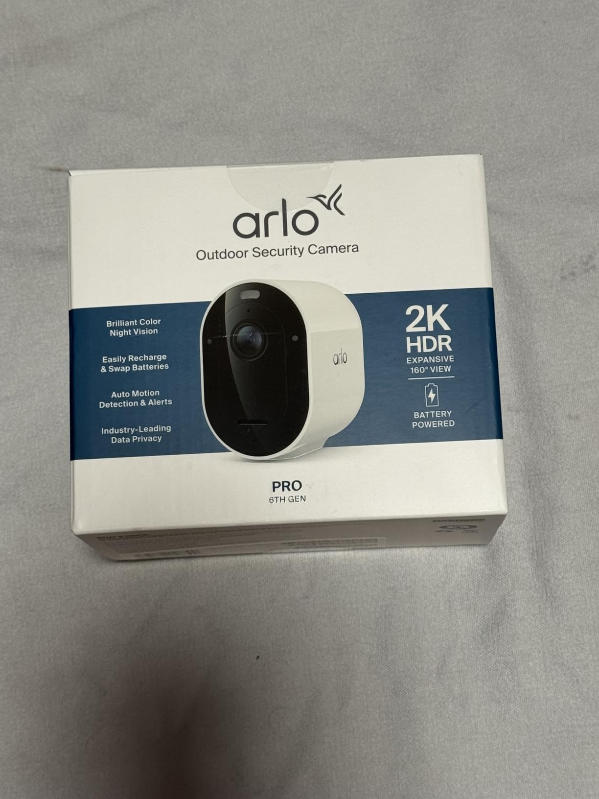 Arlo Pro Security Camera 2K HDR (6th Gen, 2025 Release) - Wireless Outdoor Camera, Rechargeable Removeable Battery, Event Captions, Emergency Response, 1-Month Trial of Secure Plan, 1 Cam, White - Customer Photo 3