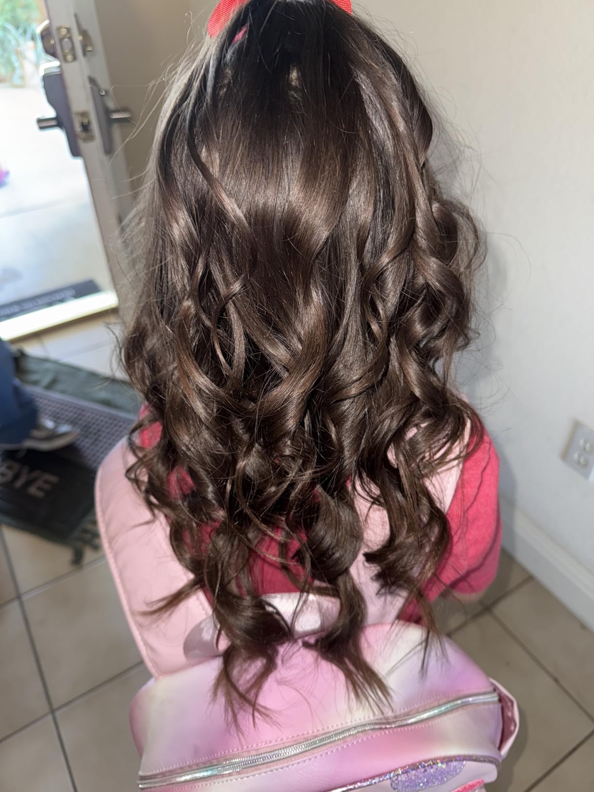 Bio Ionic Long Barrel Styler, Curling Iron with Moisture Heat Technology & NanoIonic MX, Versatile Curling Wand with Adjustable Heat Settings, Hair Curler with Extended Barrel, Velvet Rouge, 1 Inch (Classic Curls) - Customer Photo 2