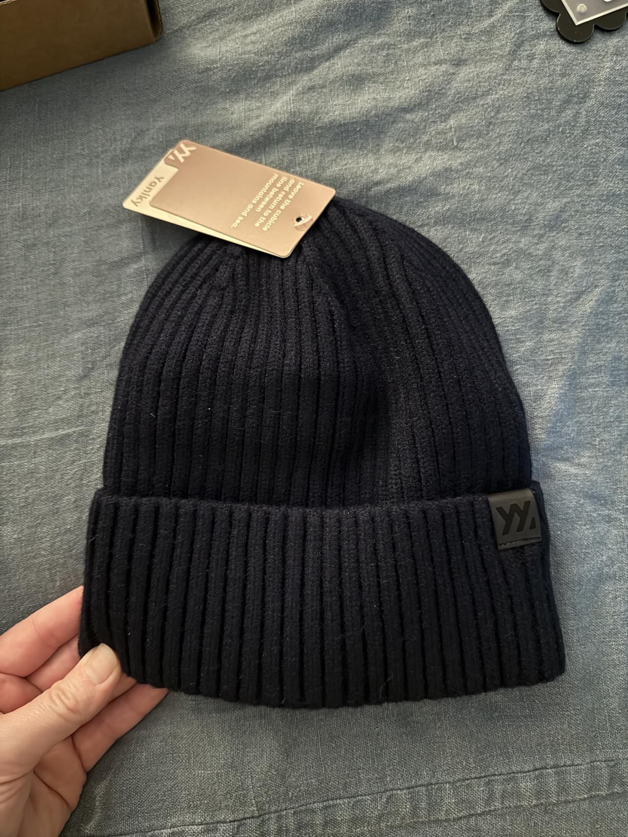 Winter Beanie Hat for Men & Women, Fleece Lined Thermal Knit Hat Ski Beanie Skull Cap Cuffed Cap for Cold Weather Customer Review Winter Beanie Hat for Men & Women, Fleece Lined Thermal Knit Hat Ski Beanie Skull Cap Cuffed Cap for Cold Weather - Customer Photo 2