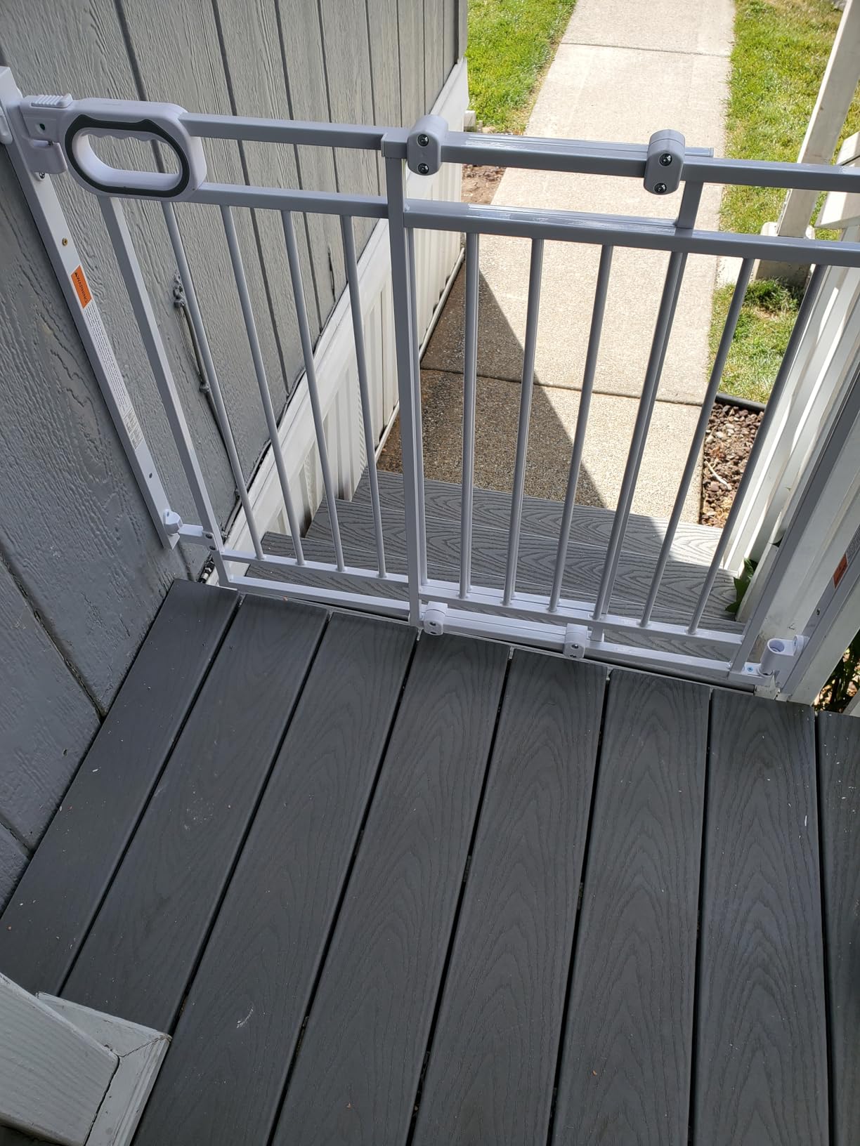 Grownsy Gate for Stairs- No Bottom Bar Baby Gates, Adjustable Width 29.8