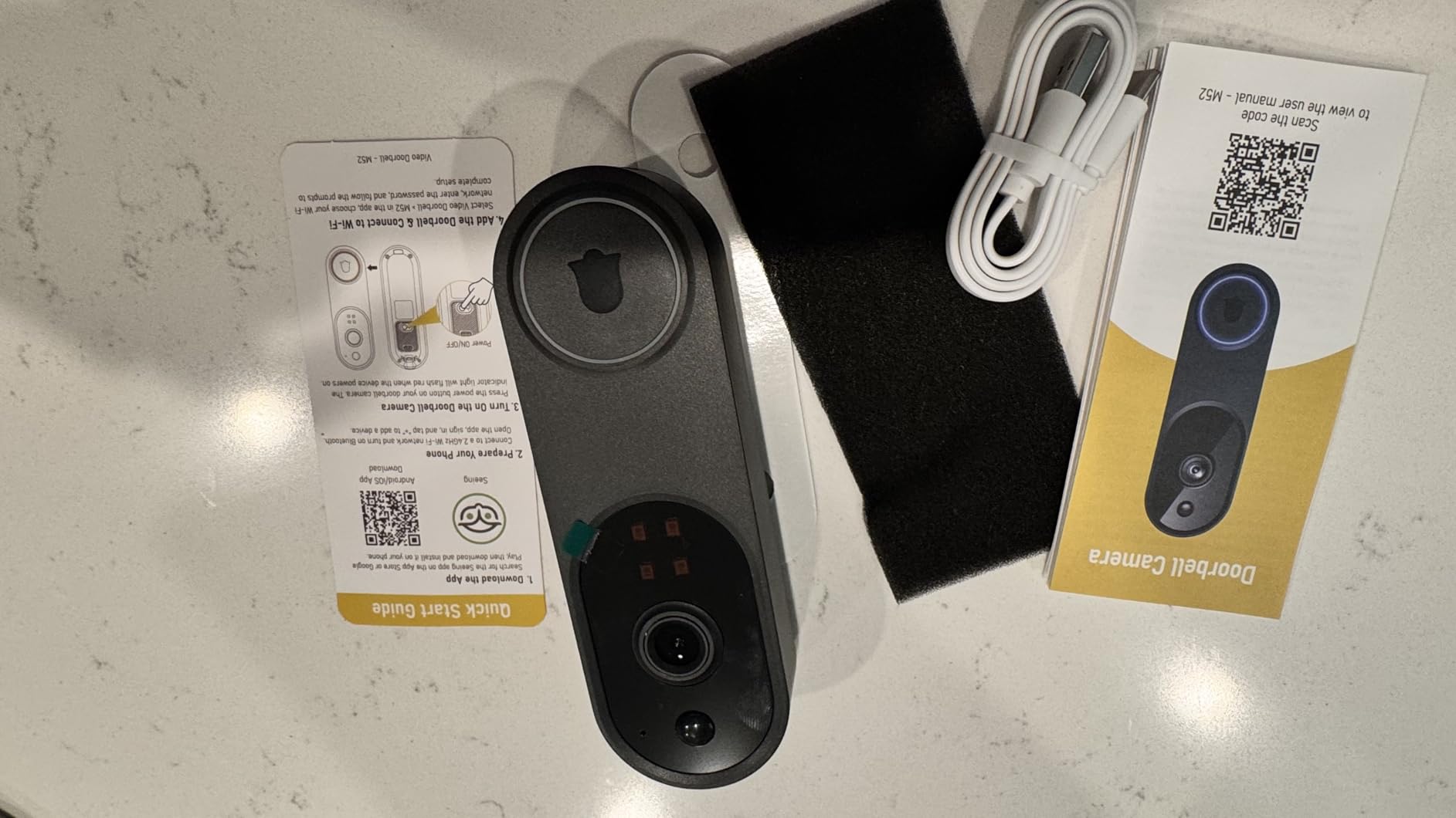 Wireless Video Doorbell Camera, Battery Powered, AI Human and Motion Detection, 2 Way Talk, Night Vision, Cloud Storage (Sold Separately), 2.4G WiFi Only, Indoor/Outdoor Surveillance - Customer Photo 1