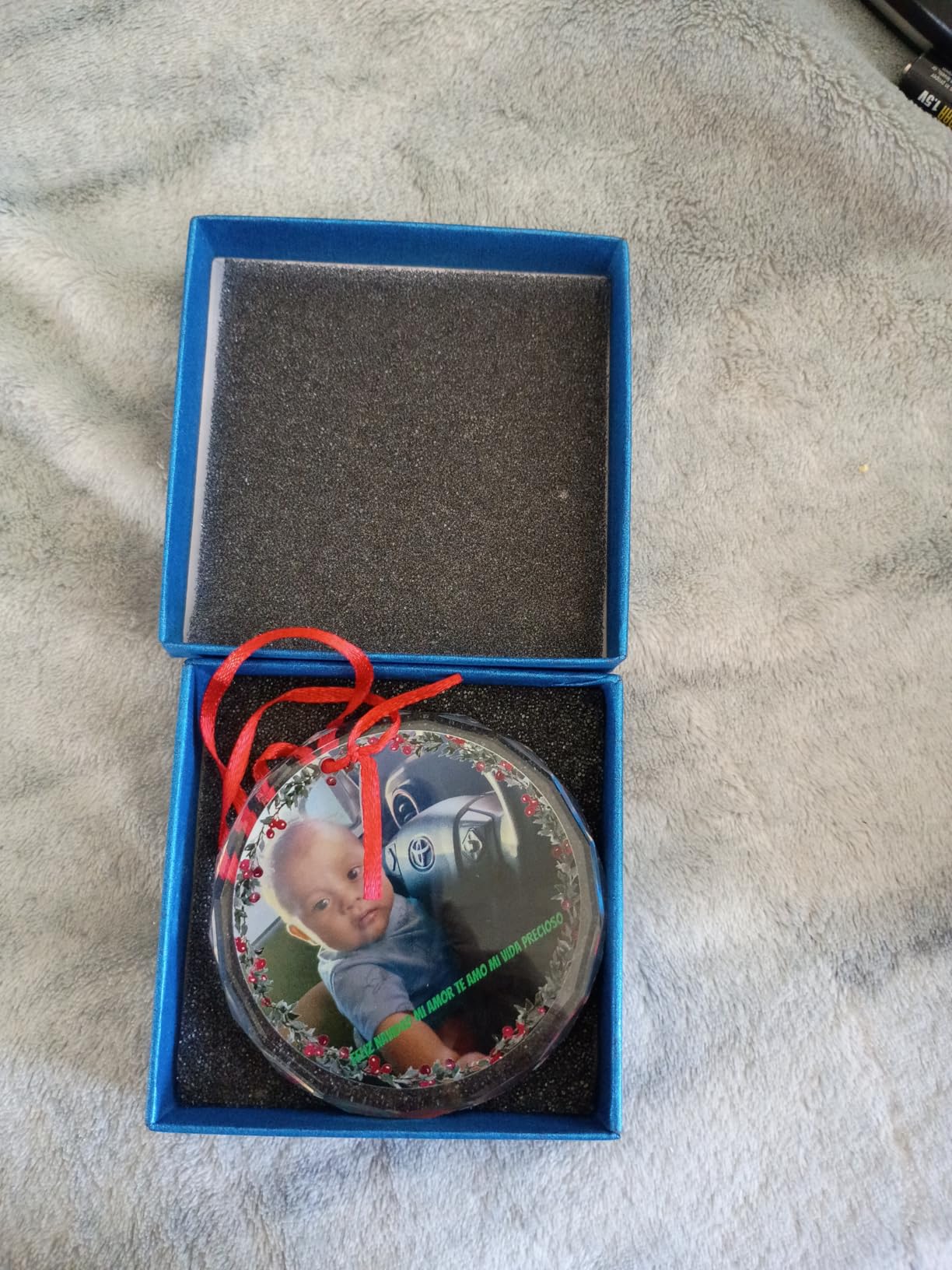 Personalized Babys First Christmas Ornament 2025 Boy Girl, My First Christmas Ornament with Photo Text - Custom 1st Christmas Ornaments 2025 for Baby, Newborn Xmas Gifts for New Mom Dad(3.15