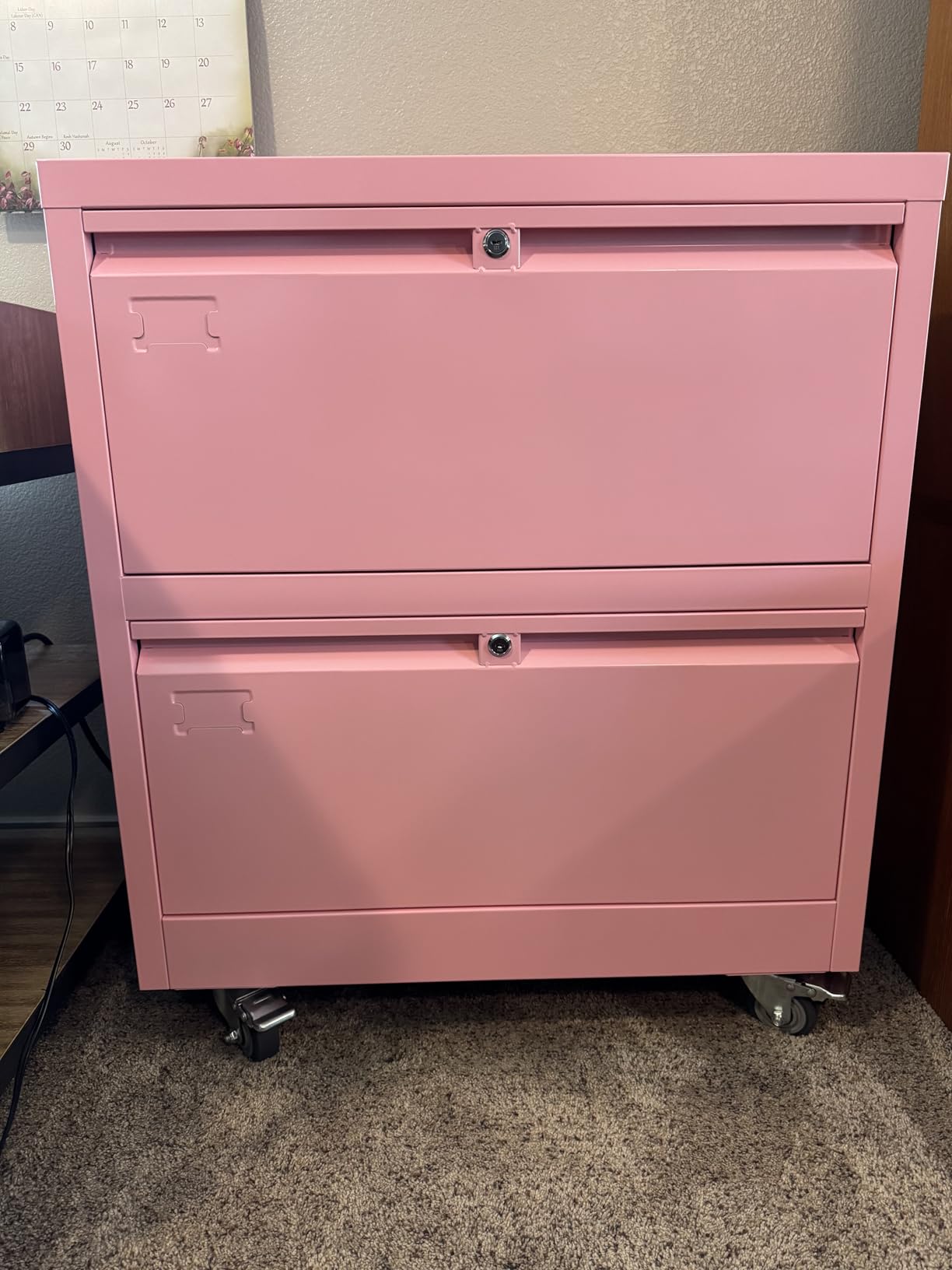 Aobabo 4 Drawer File Cabinet with Wheels, Lockable Metal Filing Cabinet with Name Card for Office and Home,Assembly Required,Black Customer Review Aobabo 4 Drawer File Cabinet with Wheels, Lockable Metal Filing Cabinet with Name Card for Office and Home,Assembly Required,Black - Customer Photo 1