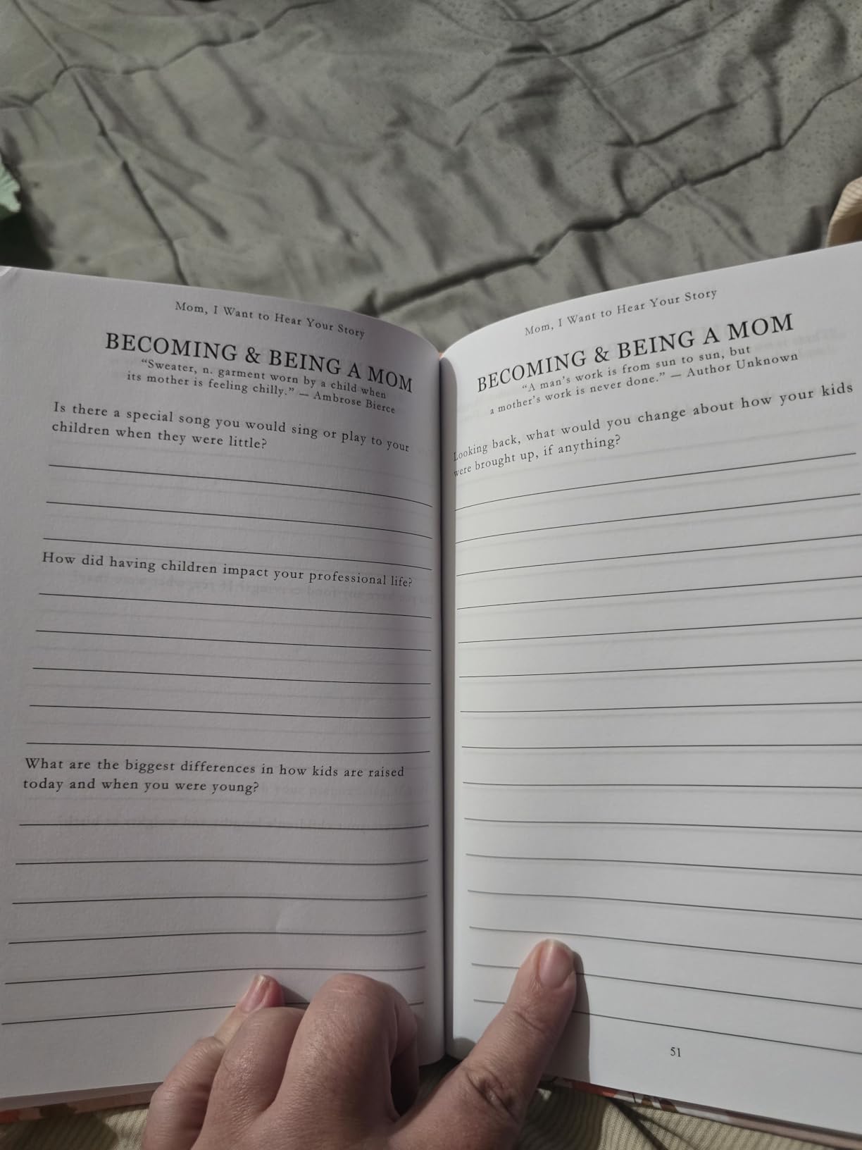 Mom, I Want to Hear Your Story: A Mother's Guided Journal To Share Her Life & Her Love (Hear Your Story Books) - Customer Photo 1