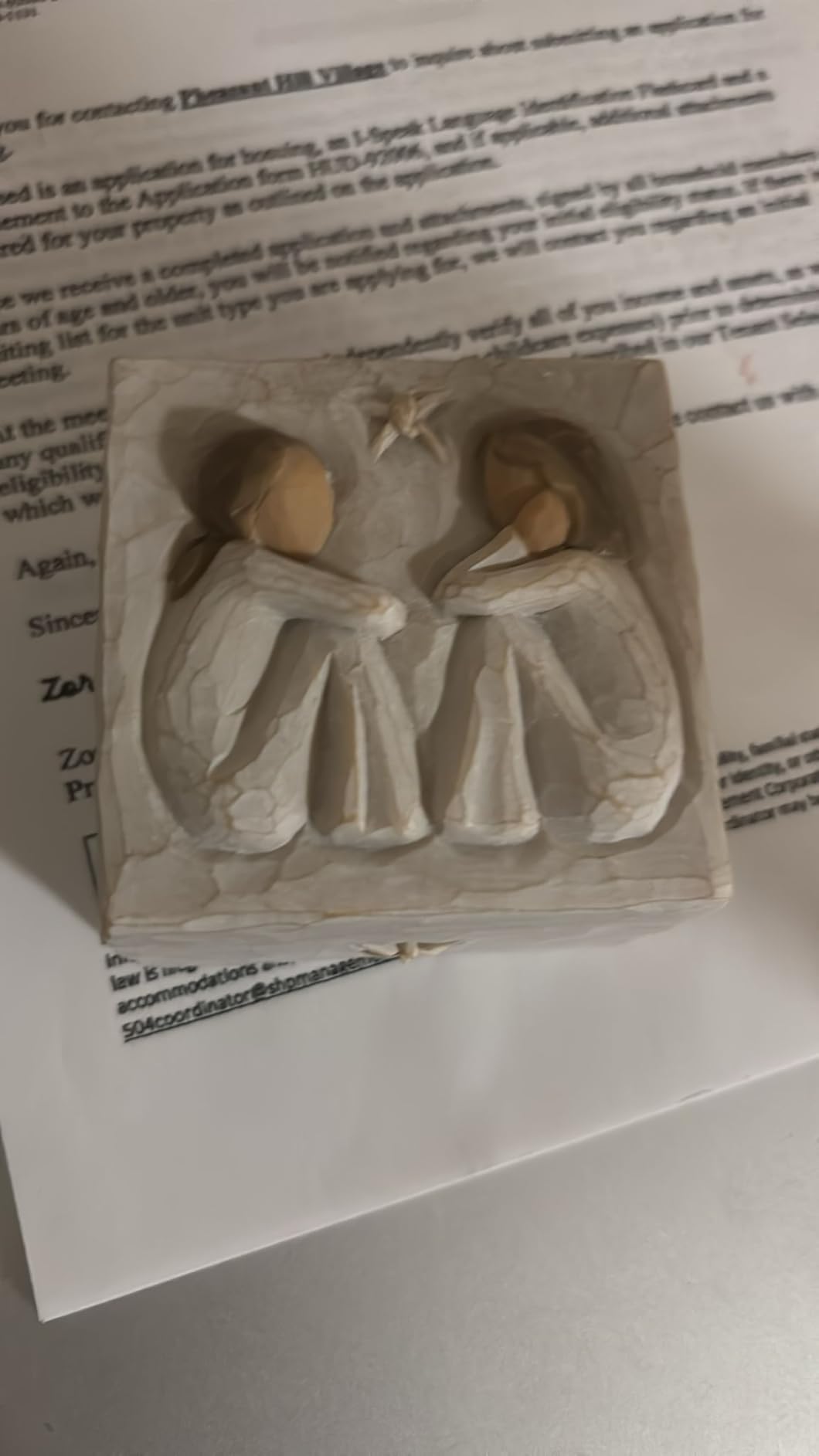 Willow Tree Friendship Keepsake Box, Forever True, Forever Friends, Holds Jewelry and Treasures, Carving of Best Friends or Sisters, Sculpted Hand-Painted Keepsake Box Customer Review Willow Tree Friendship Keepsake Box, Forever True, Forever Friends, Holds Jewelry and Treasures, Carving of Best Friends or Sisters, Sculpted Hand-Painted Keepsake Box - Customer Photo 1