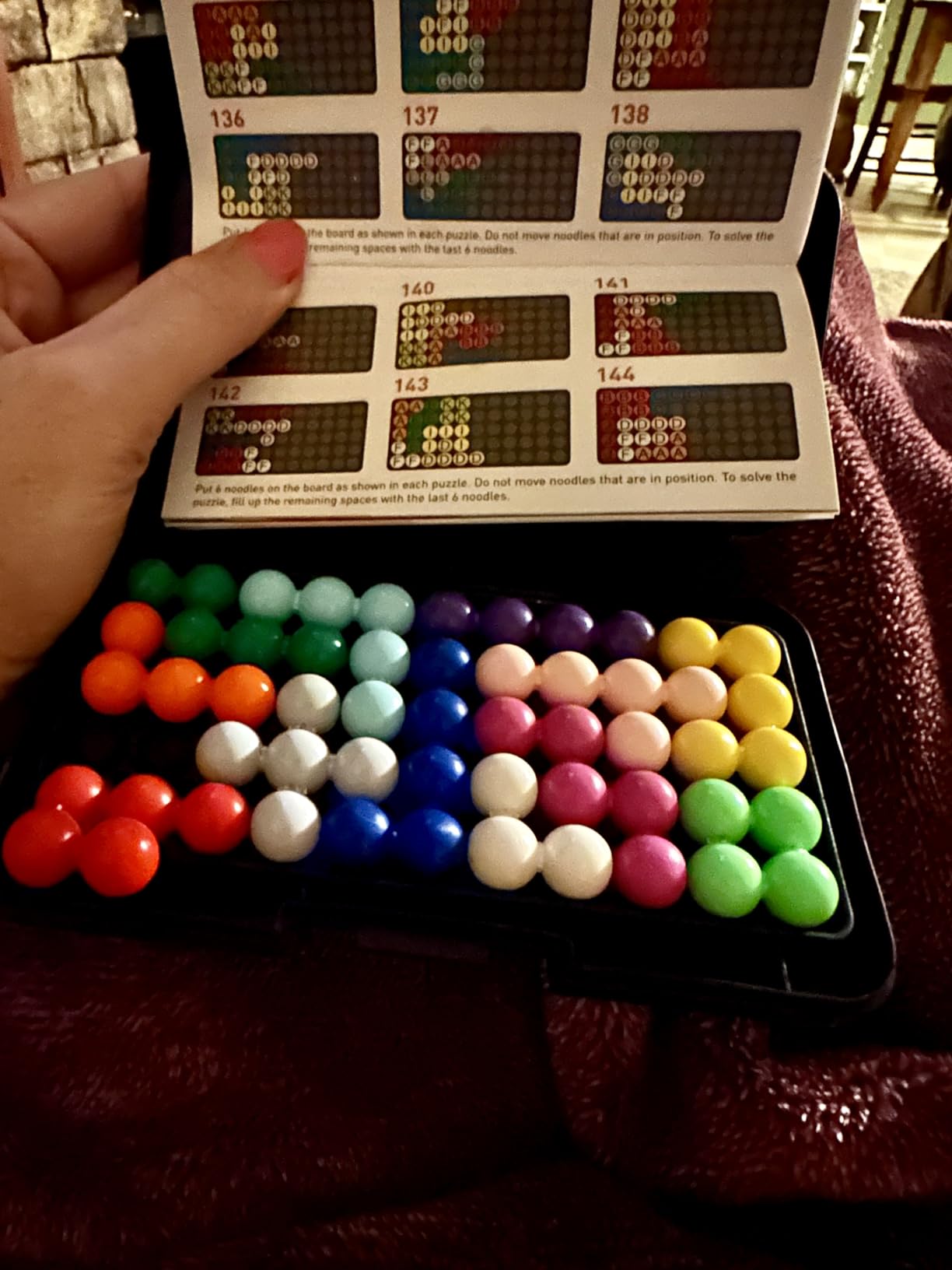 Educational Insights Kanoodle - Original 3D Brain Teaser Puzzle, Single Player Mind Challenge Toys, Handheld Travel Games, Challenging Logic Puzzles and Gifts for Kids, Teens & Adults Ages 7+ - Customer Photo 2