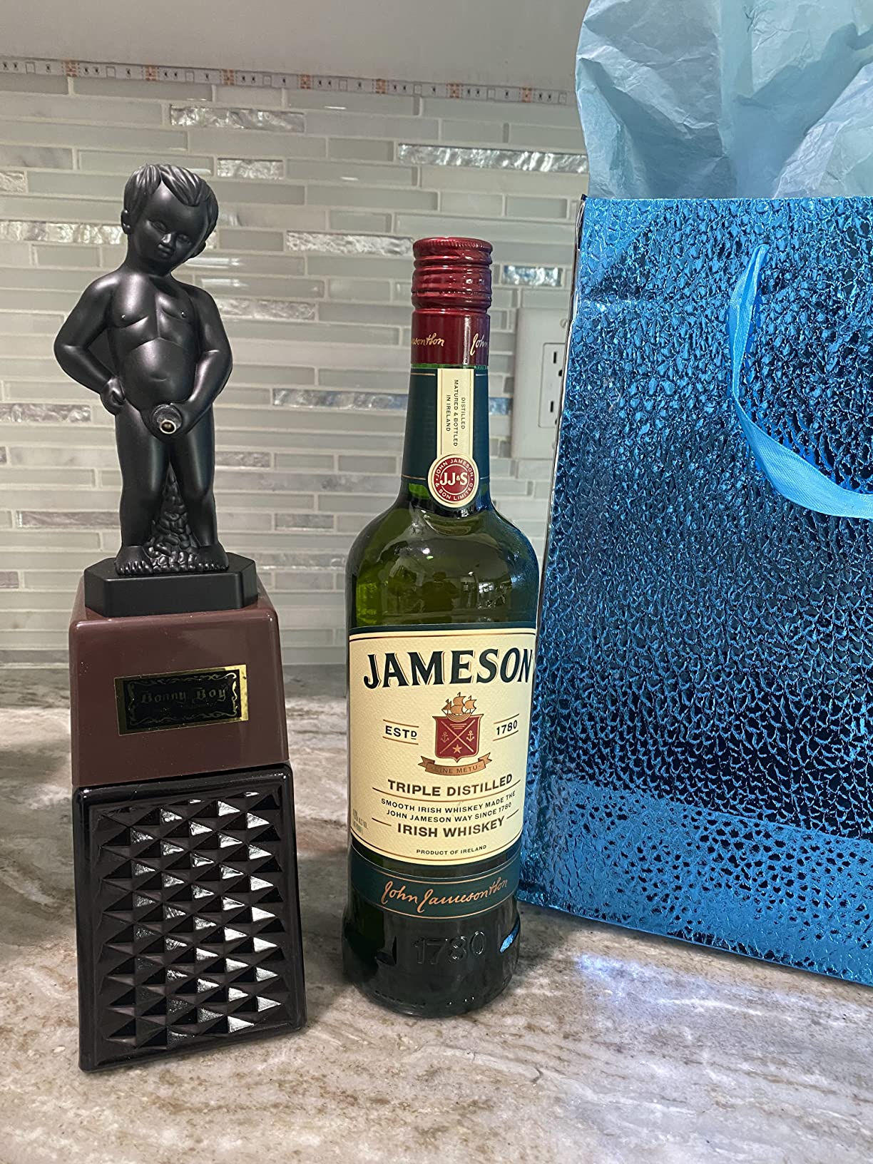 True Bonny Boy Liquor Dispenser, Novelty Drink Dispenser for Whiskey, Bourbon, Vodka, Gin, and Spirits, Fun Bar Cart Accessories for Home Bar, Man Cave, or Liquor Cabinet Decor, 16 oz, Set of 1 - Customer Photo 2