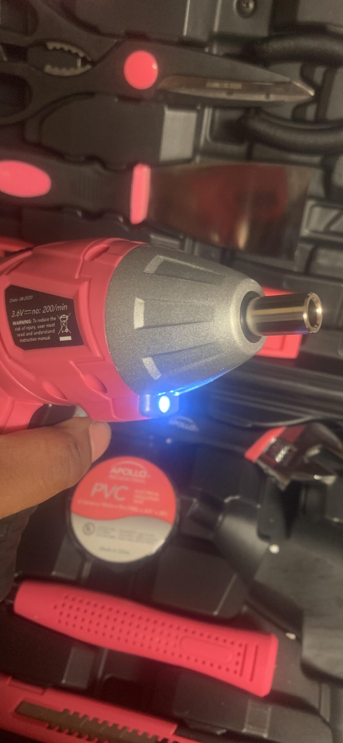 Apollo Tools Original 39 Piece General Household Tool Set in Toolbox Storage Case with Essential Hand Tools for Everyday Home Repairs, DIY and Crafts - Pink Ribbon - Pink - DT9706P - Customer Photo 2