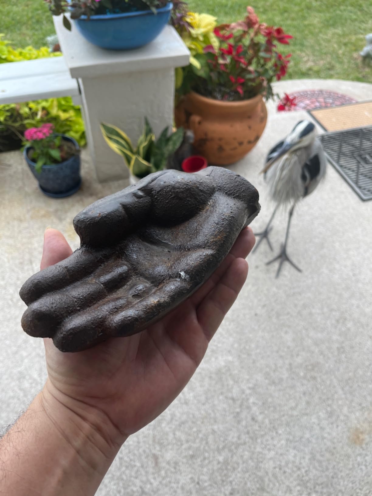 Cast Iron Cigar Ashtray Hand-Shaped - Rustic Decorative Tray, Key Holder, Heavy Duty Paperweight, Unique Gift for Men - Customer Photo 1