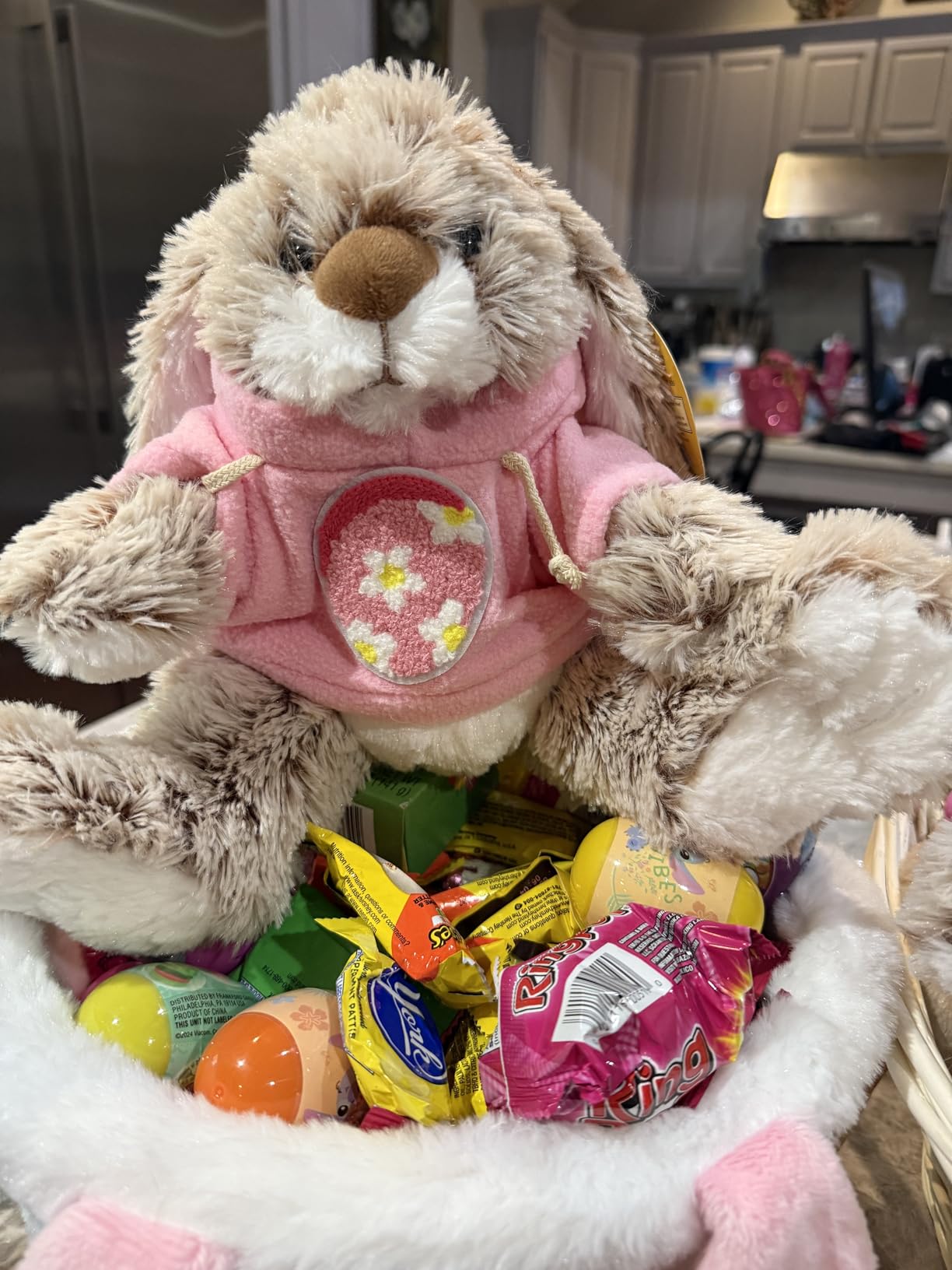 Melissa & Doug Burrow Bunny Stuffed Animal Plushie with Big Feet, Floppy Ears & Fluffy Tail, Adorable Pretend Play Toddler Toys for Girls & Boys 3+ - Customer Photo 3