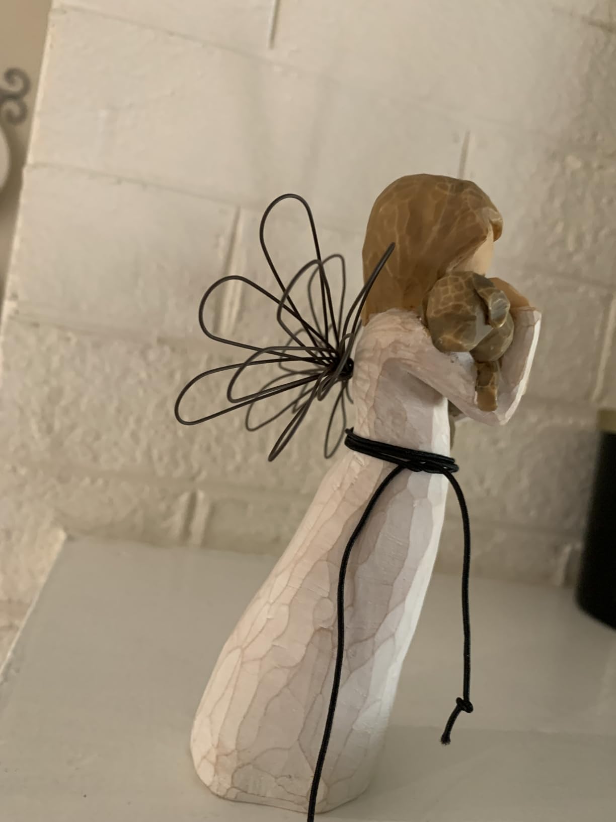 Willow Tree Angel of Friendship, for Those who Share The Spirit of Friendship, Angel Carrying Dog as Reminder of Loyal Pets and Friends, Present and Past, Sculpted Hand-Painted Figure - Customer Photo 3