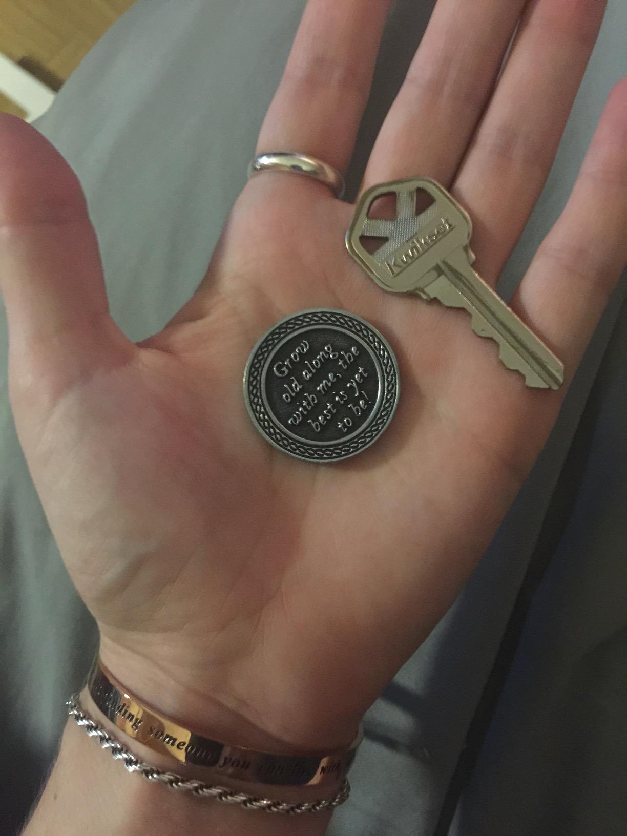 Cathedral Art Pewter (Abbey & CA Gift) First Holy Communion Pocket Token, 1-Inch (PT126) - Customer Photo 1