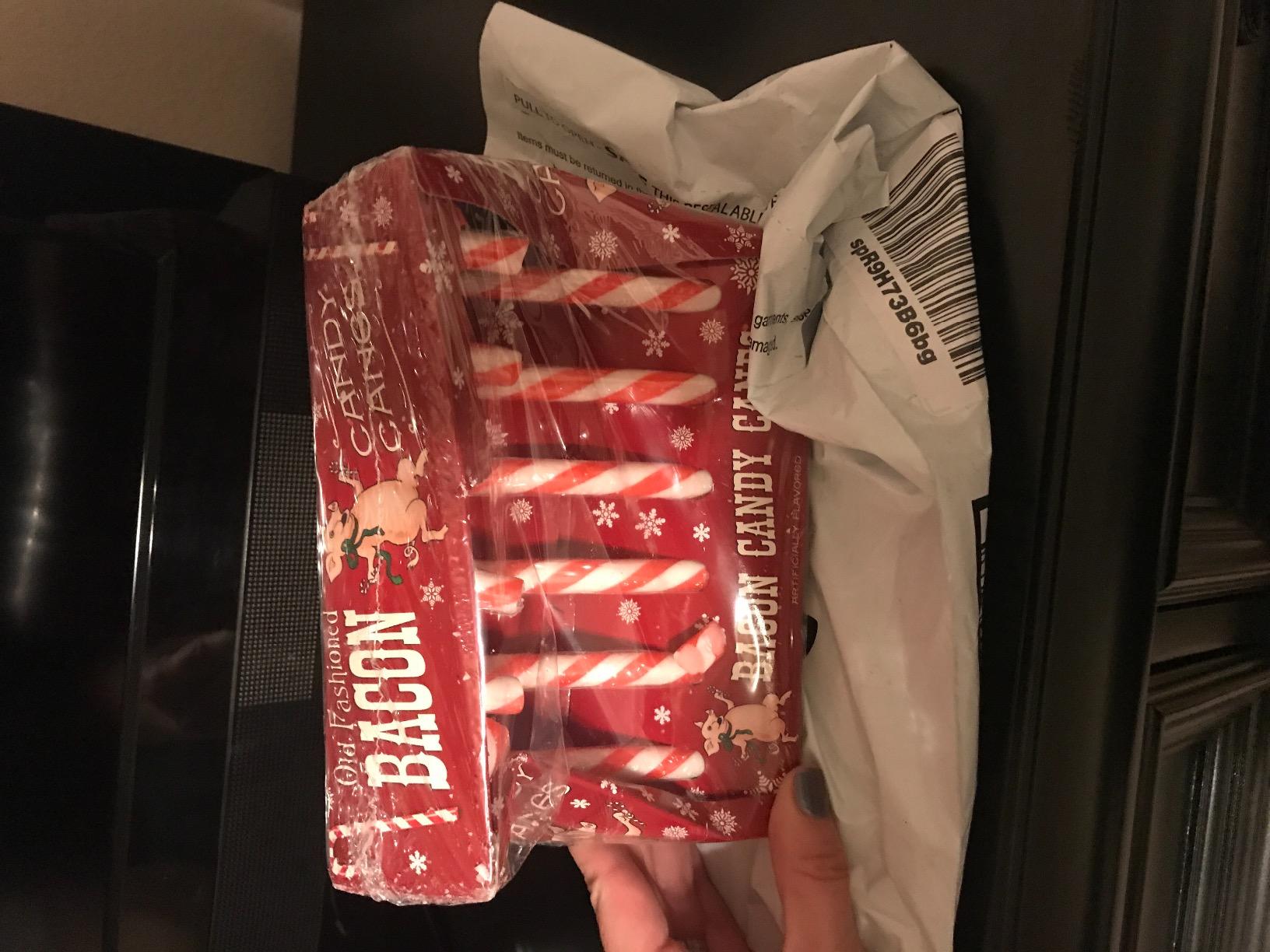 Archie McPhee Bacon Candy Canes, 3.8 Ounce, 6 Pack - Customer Photo 1