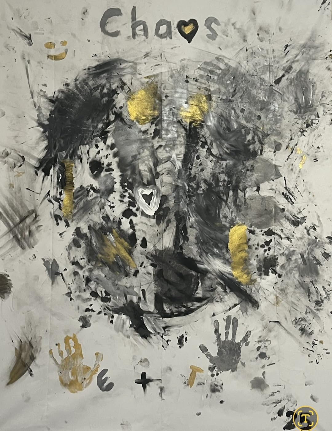 Love is Art Couples Painting Kit - Unique Date Night Experience & Romantic Anniversary Idea - Creative Couples Activity for Valentine's Day, Weddings & Anniversaries (White Canvas + Black Paint) - Customer Photo 2