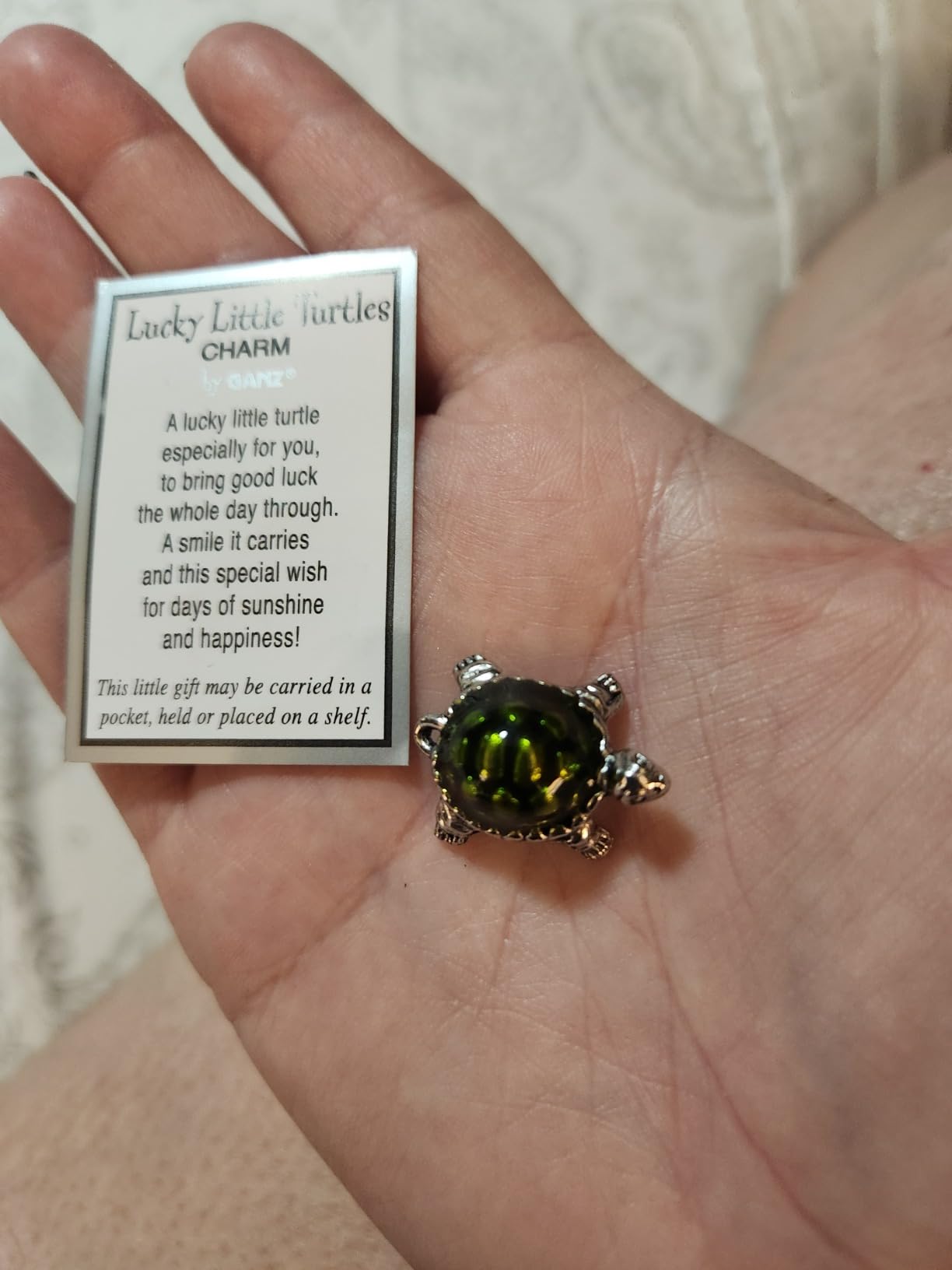Ganz Lucky Little Turtle Charm with Story Card New Pocket Token - Customer Photo 1