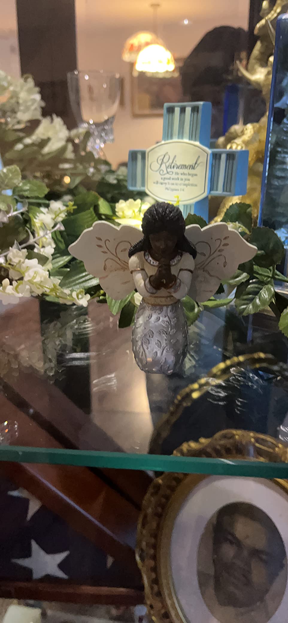 Pavilion - Elements Godmother Angel Figurine - 6-Inch, Holding Basket of Flowers, Godmother You are My Angel Here on Earth - Customer Photo 2