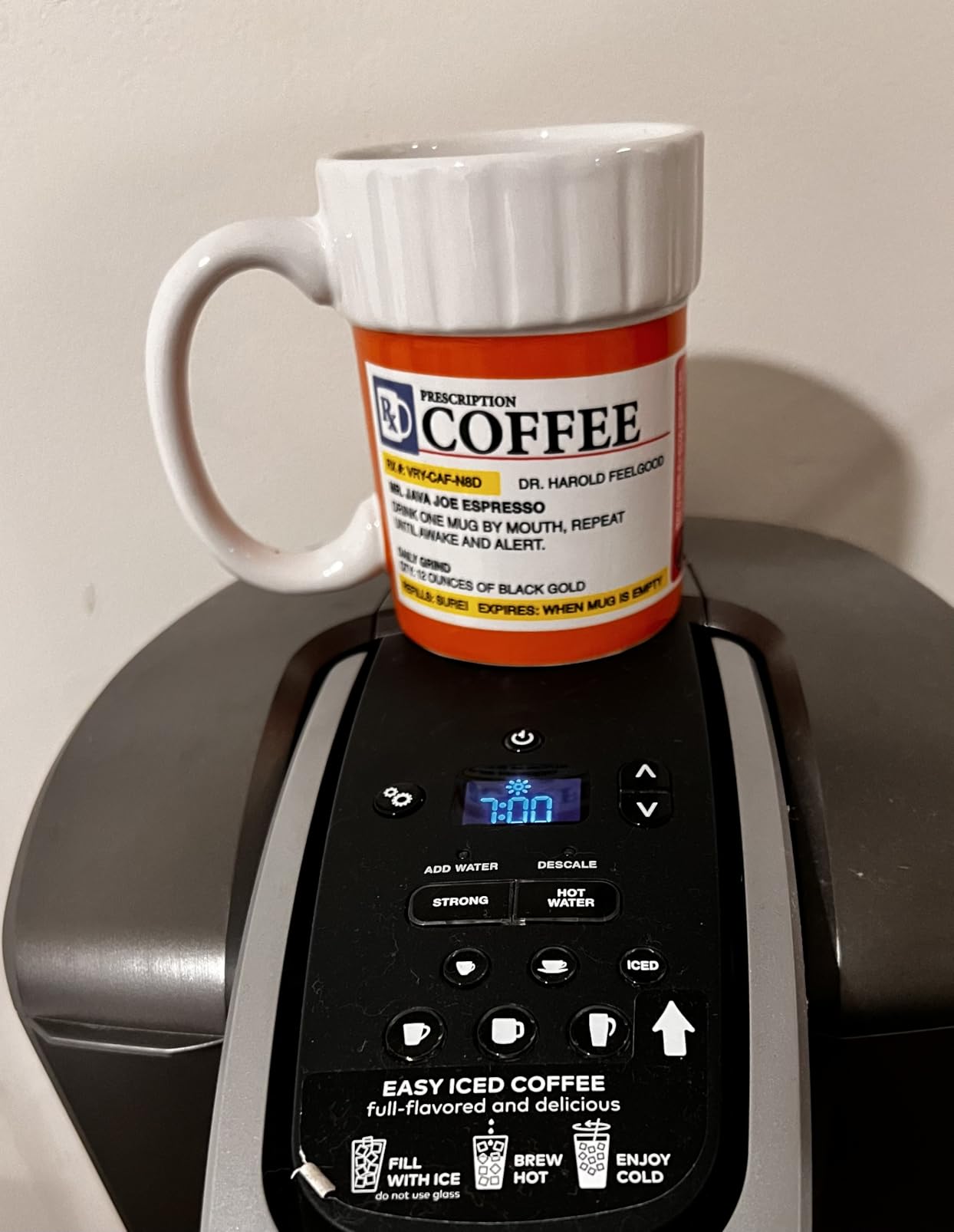 BigMouth Inc. Prescription Coffee Mug - Large Funny Prescription Coffee Cup - Unique Pharmacy Gifts - Hilarious Novelty and Gag Gifts for Doctor - Dishwasher-Safe Ceramic Pill Bottle Coffee Cup - 12oz - Customer Photo 1