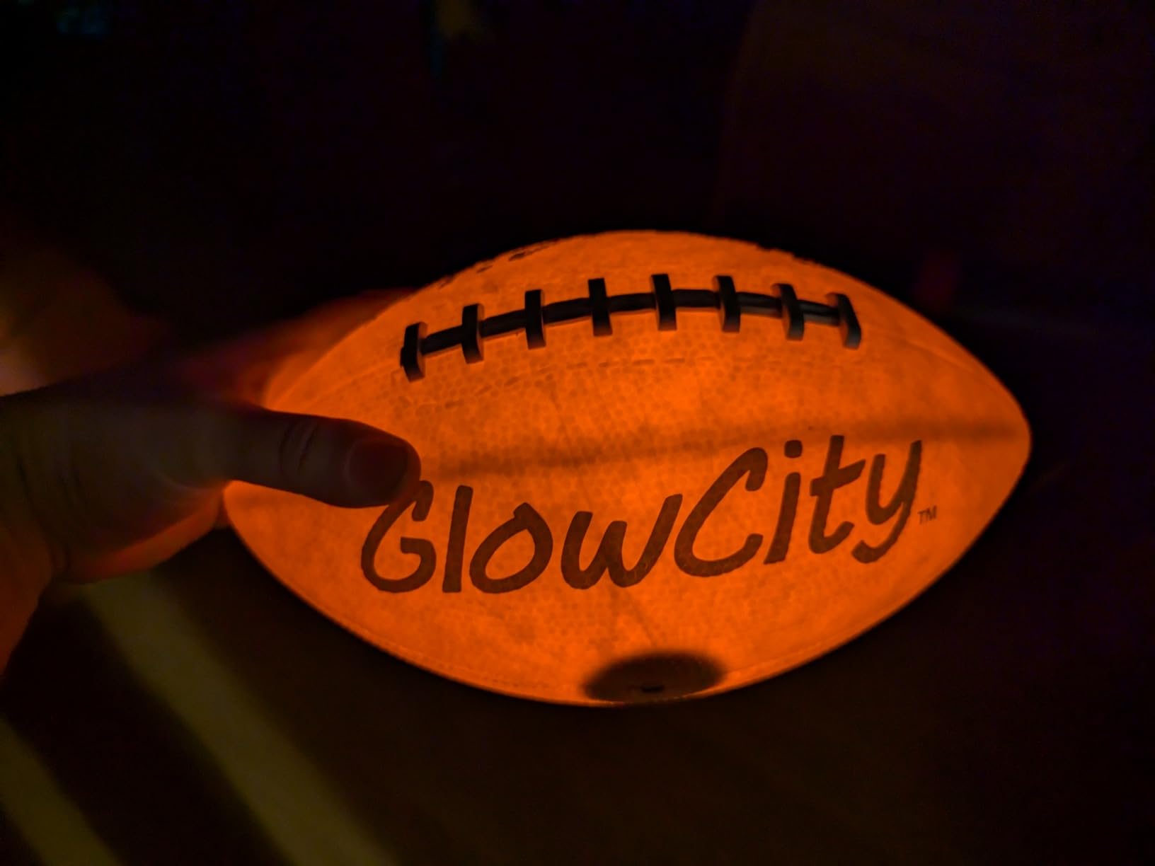 GlowCity Glow in The Dark Football - Light Up LED Ball - Perfect for Evening Play, Camping, and Beach Fun - Customer Photo 3