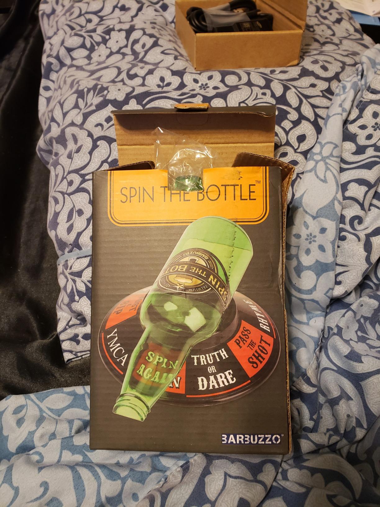 Spin The Bottle - Classic Party Game with a Hilarious Twist - Perfect for Birthdays, Gatherings, Bachelor Parties, and More - Entertaining Gift for Friends and Family - Customer Photo 1