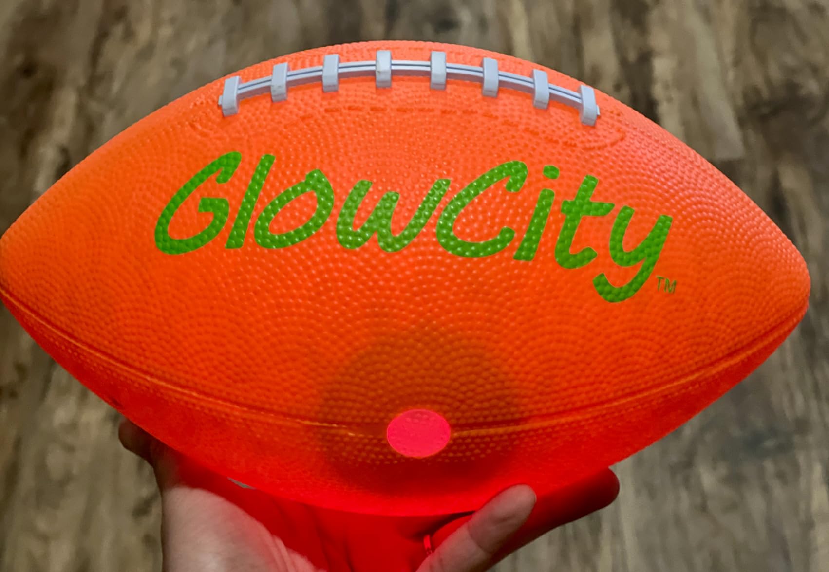 GlowCity Glow in The Dark Football - Light Up, Youth Size Footballs for Kids - LED Lights and Pre-Installed Batteries Included - Customer Photo 4