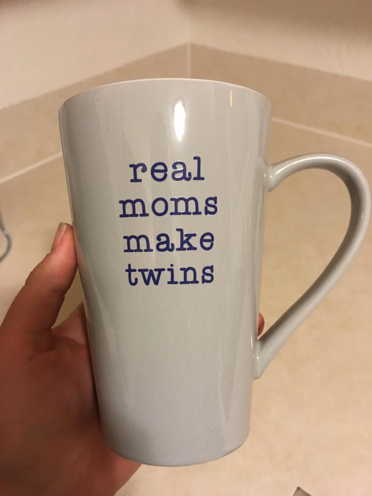 Pavilion Gift Company Stoneware Mug, Real Moms Make Twins,Multicolored - Customer Photo 1