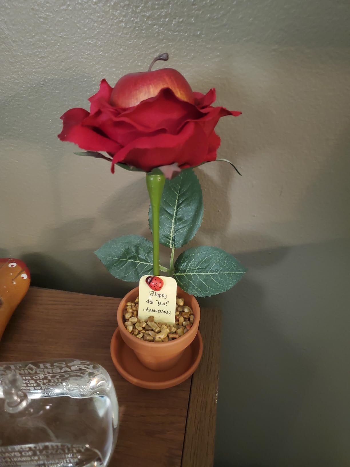 JustPaperRoses – Wool Anniversary Desk Gift – Red – 7th Year JustDeskRoses in Terra Cotta Pot – Handmade Wool Gift for Him or Her, 7th Wedding Anniversary Decor Customer Review JustPaperRoses – Wool Anniversary Desk Gift – Red – 7th Year JustDeskRoses in Terra Cotta Pot – Handmade Wool Gift for Him or Her, 7th Wedding Anniversary Decor - Customer Photo 1