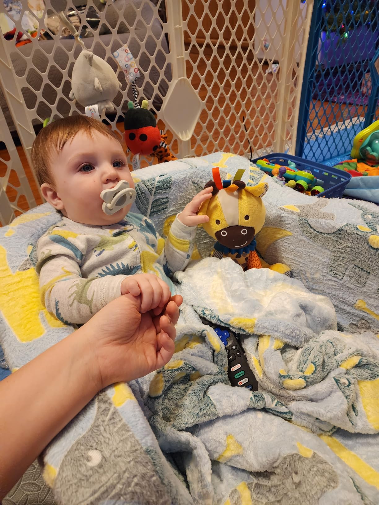 Skip Hop Bandana Buddies Baby Activity and Teething Toy with Multi-Sensory Rattle and Textures, Elephant - Customer Photo 1