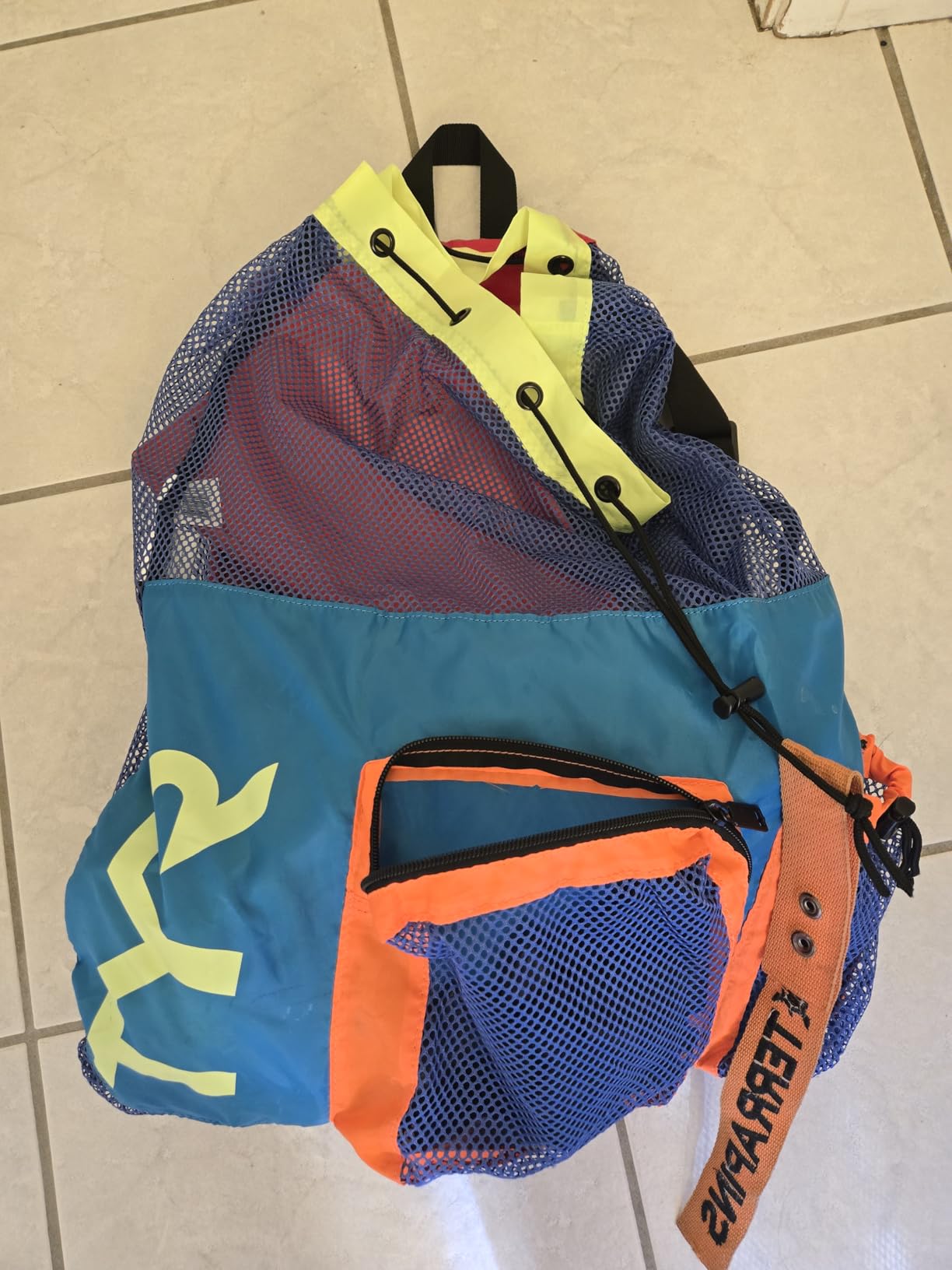 TYR Big Mesh Mummy Backpack for Swim, Gym and Workout Gear, BLue, 40-Liter Capacity - Customer Photo 1