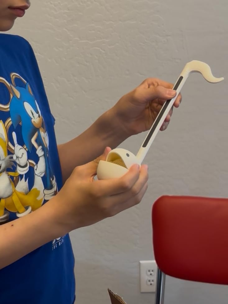 Otamatone Japanese Electronic Musical Instrument Portable Music Synthesizer from Japan by Maywa Denki Studio Award Winning, Educational Fun Gift for Children, Teens & Adults - White Customer Review Otamatone Japanese Electronic Musical Instrument Portable Music Synthesizer from Japan by Maywa Denki Studio Award Winning, Educational Fun Gift for Children, Teens & Adults - White - Customer Photo 1