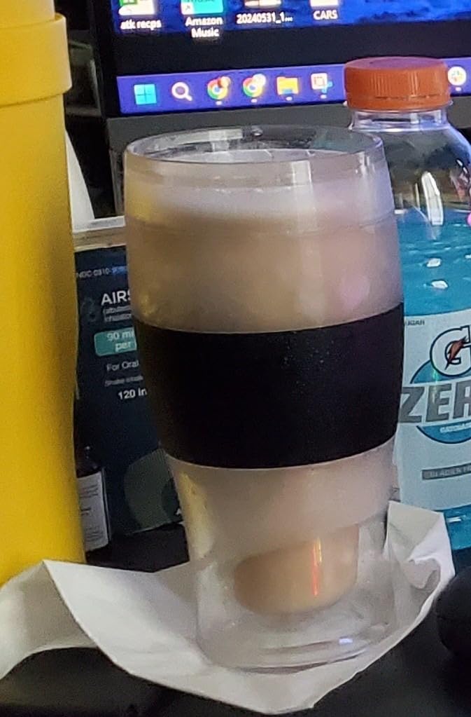 Host Freeze Beer Glasses, Freezable Beer Gifts for Men, Double Wall Insulated Pint Set, Tumbler for Cold Drinks, 16, Set of 2, Gray - Customer Photo 2