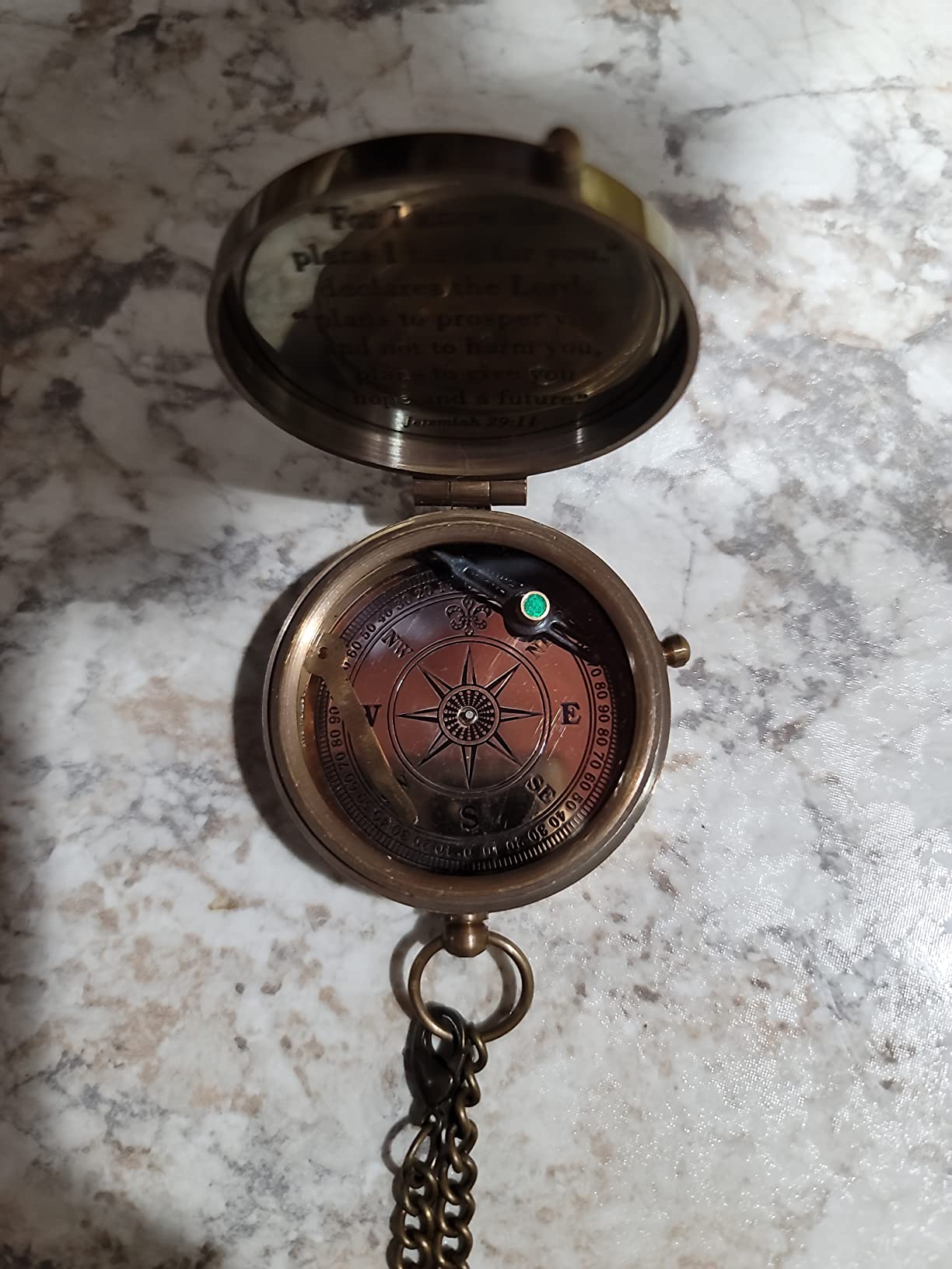 For I Know The Plans I Have For You, Jeremiah 29:11, Solid Brass Directional Engraved Compass, Baptism Gifts for Boys Girls, First Communion, Christian Gifts for Men, First Confirmation Gifts for Boys Customer Review For I Know The Plans I Have For You, Jeremiah 29:11, Solid Brass Directional Engraved Compass, Baptism Gifts for Boys Girls, First Communion, Christian Gifts for Men, First Confirmation Gifts for Boys - Customer Photo 4