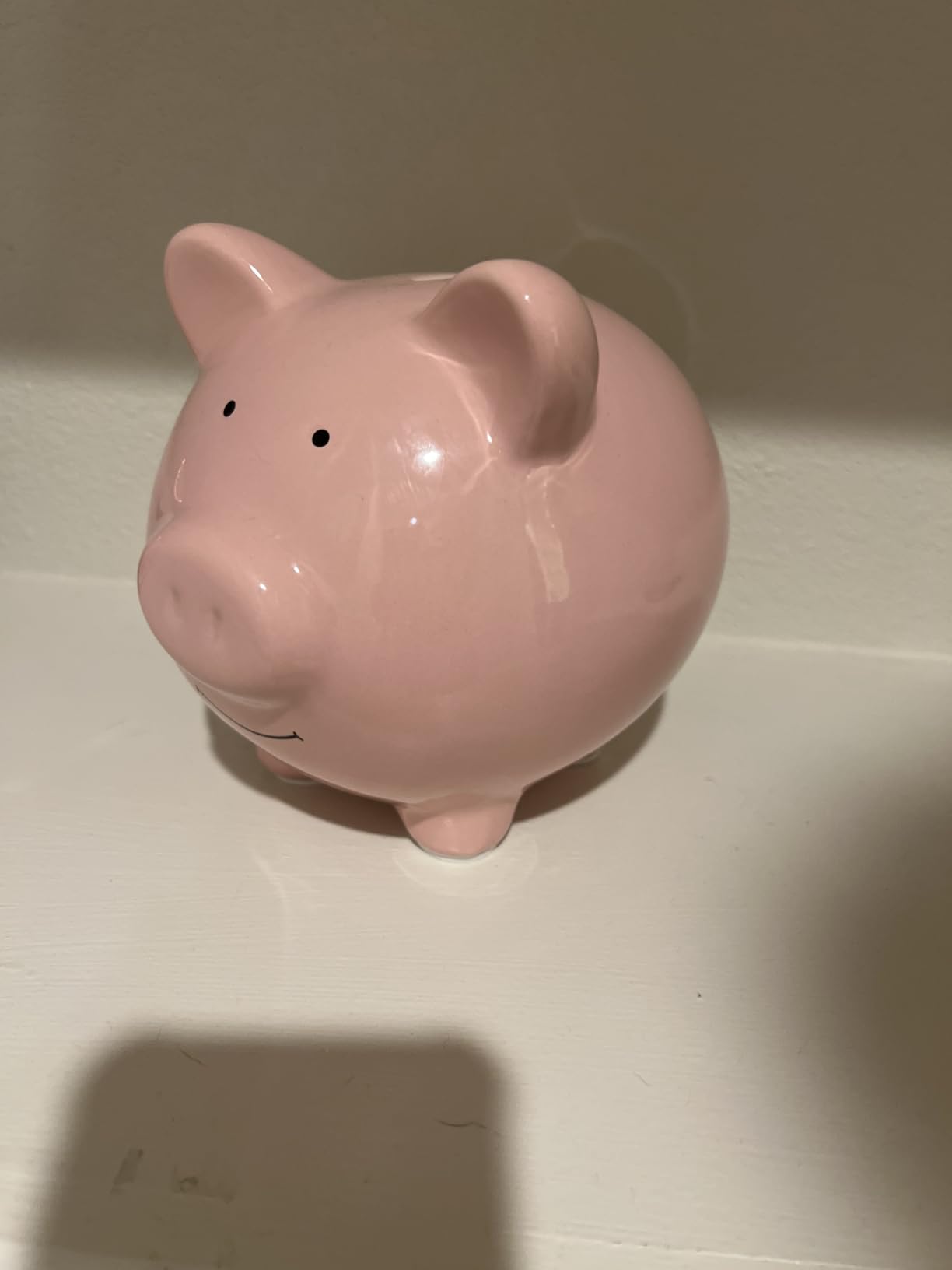 Pearhead Large Ceramic Piggy Bank, Pink Polka Dots, Ideal for Boys and Girls, Kids Money and Coin Bank, Perfect Baby Girl Nursery Décor, Gift and Newborn Keepsake - Customer Photo 2