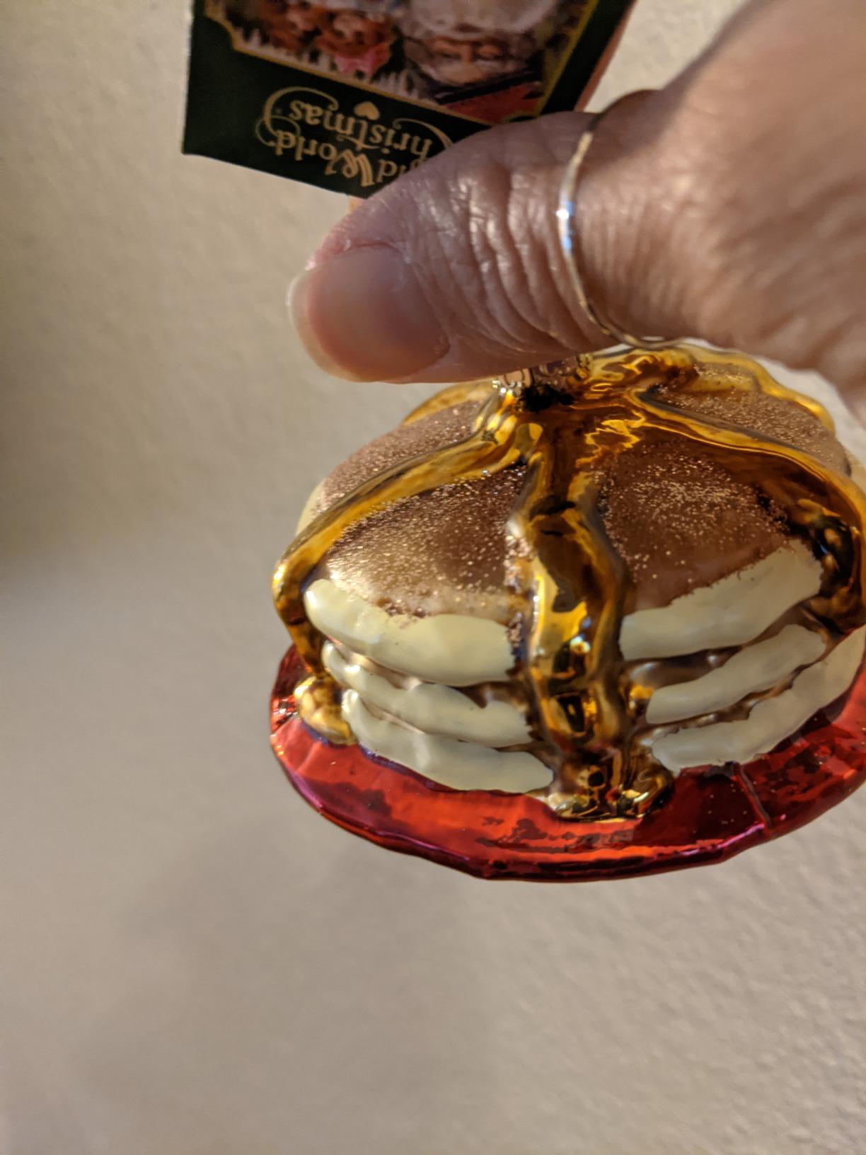 Old World Christmas Bacon Strips Glass Blown Ornament for Christmas Tree, Handcrafted Holiday Decoration, Food - Breakfast Collection - Customer Photo 2