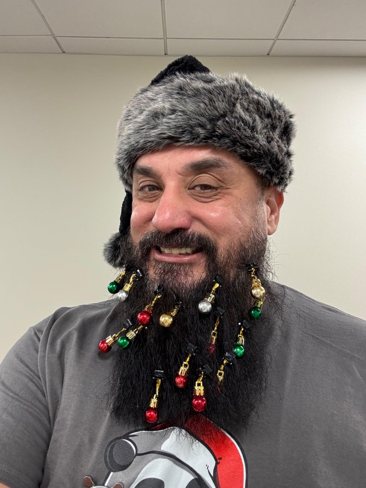 Beardaments Beard Ornaments for Men Colorful Christmas Baubles - Easy-Attach Funny Christmas Ornaments for Cosplay and Holiday Parties - 12pc - Customer Photo 2