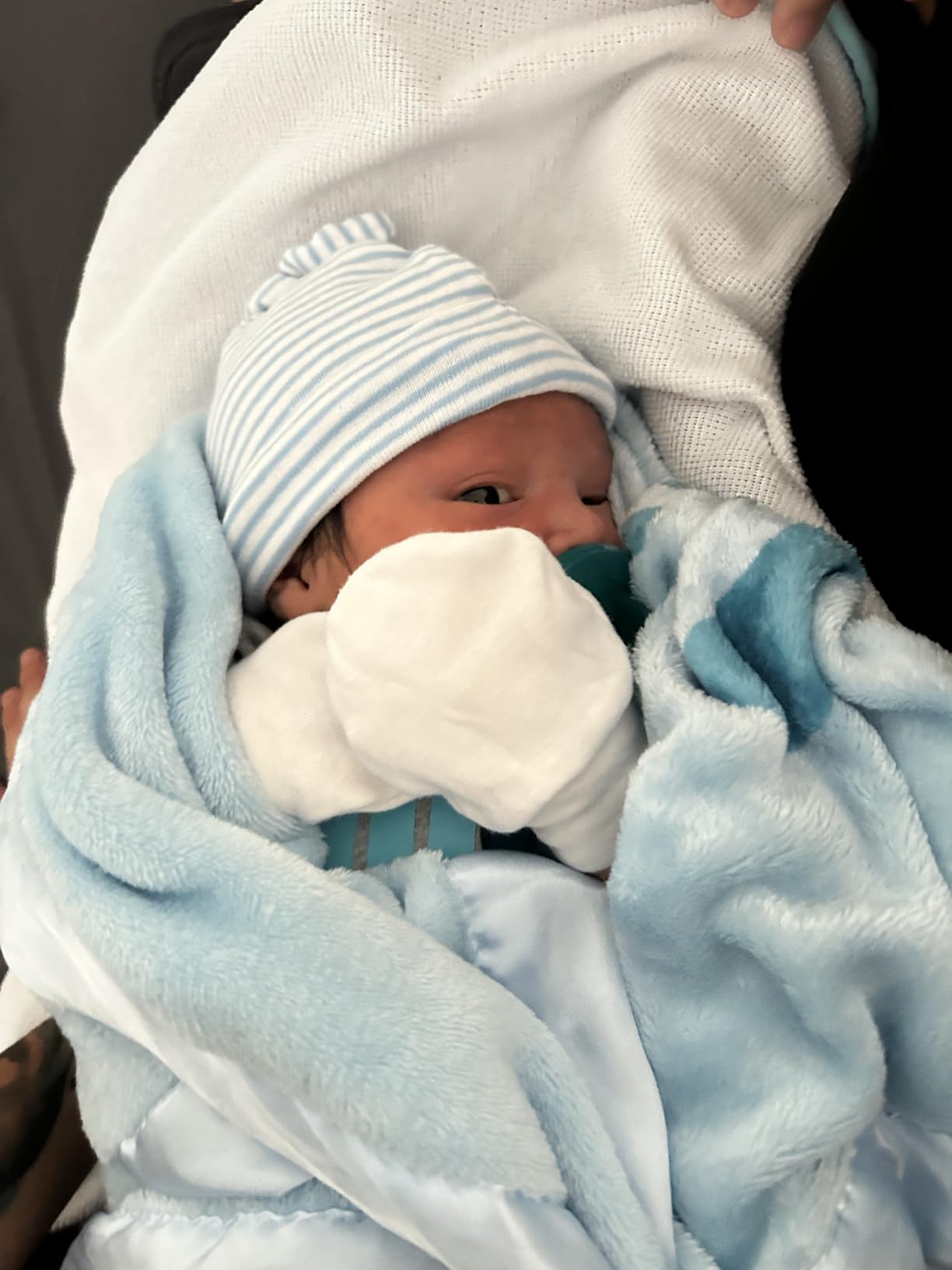 Custom Catch Personalized Baby Blanket for Boys - Blue - Customer Photo 1